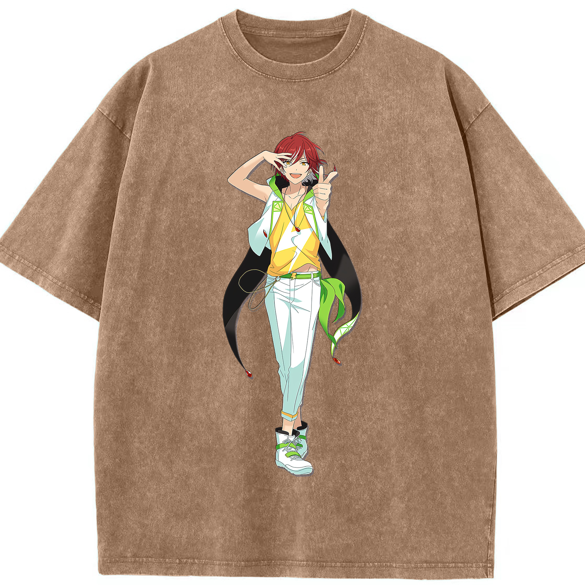 （画像用） あんさんぶるスターズ! Ensemble Stars 綿100% ヴィンテージ風 半袖Tシャツ（フロントプリント）