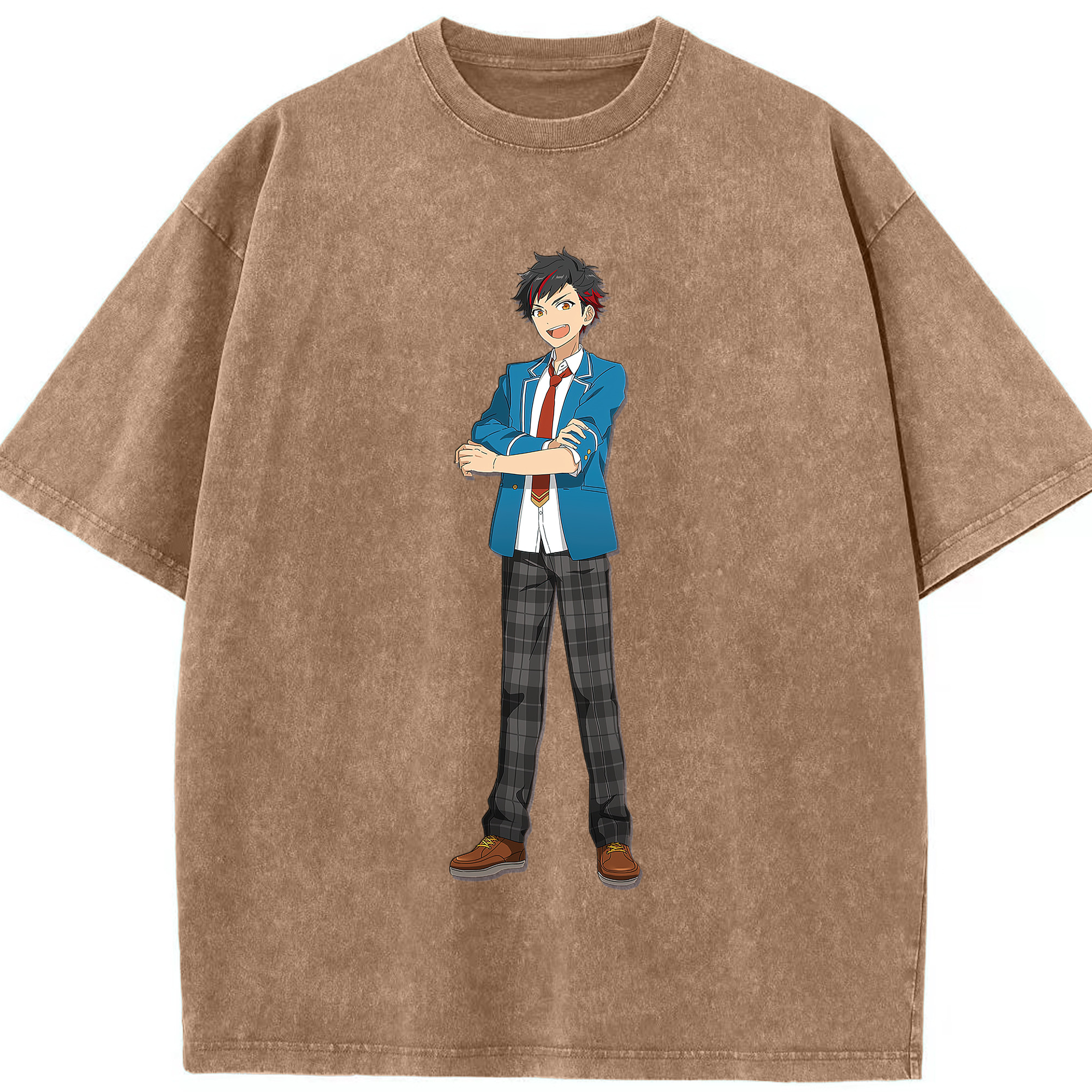 （画像用） あんさんぶるスターズ! Ensemble Stars 綿100% ヴィンテージ風 半袖Tシャツ（フロントプリント）
