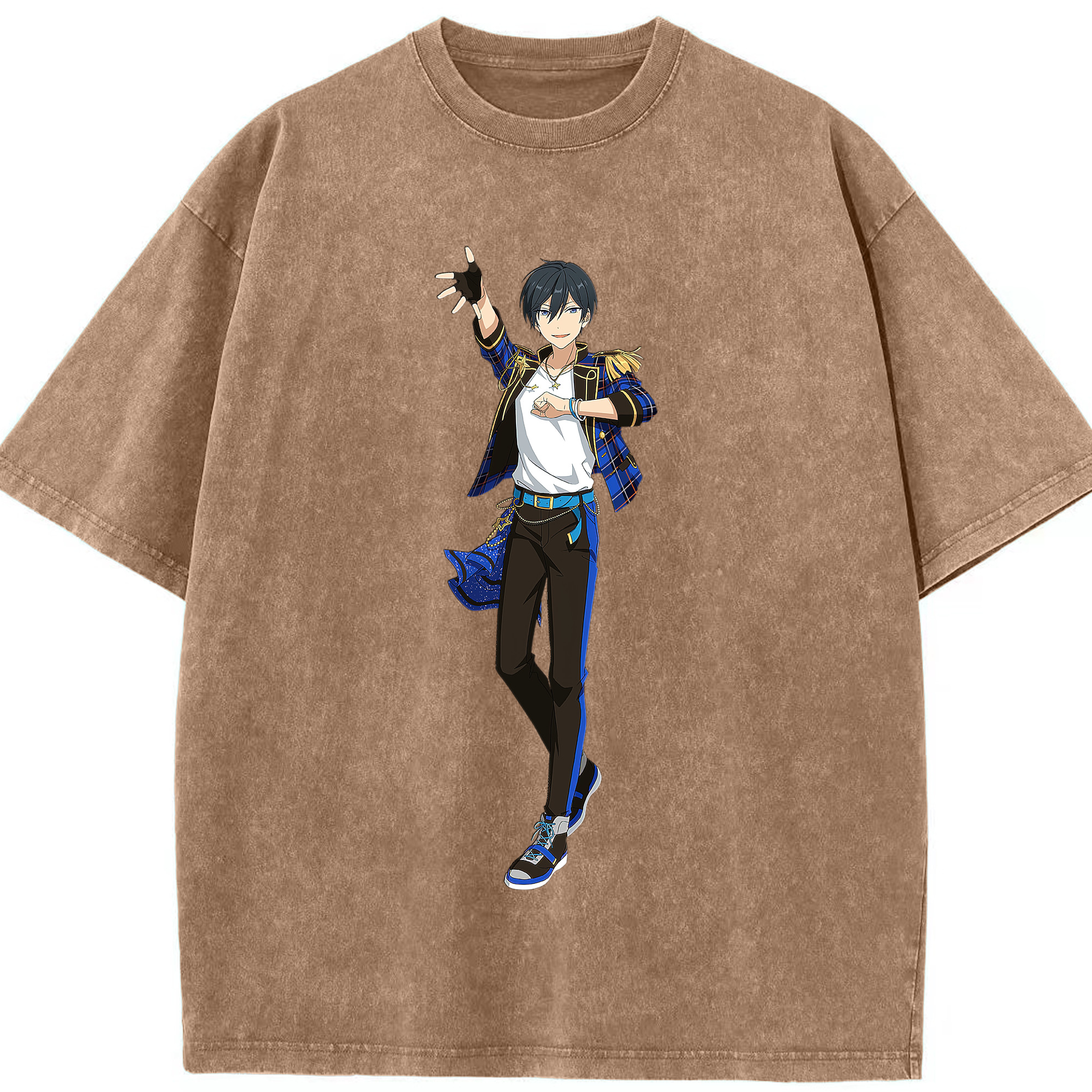 （画像用） あんさんぶるスターズ! Ensemble Stars 綿100% ヴィンテージ風 半袖Tシャツ（フロントプリント）