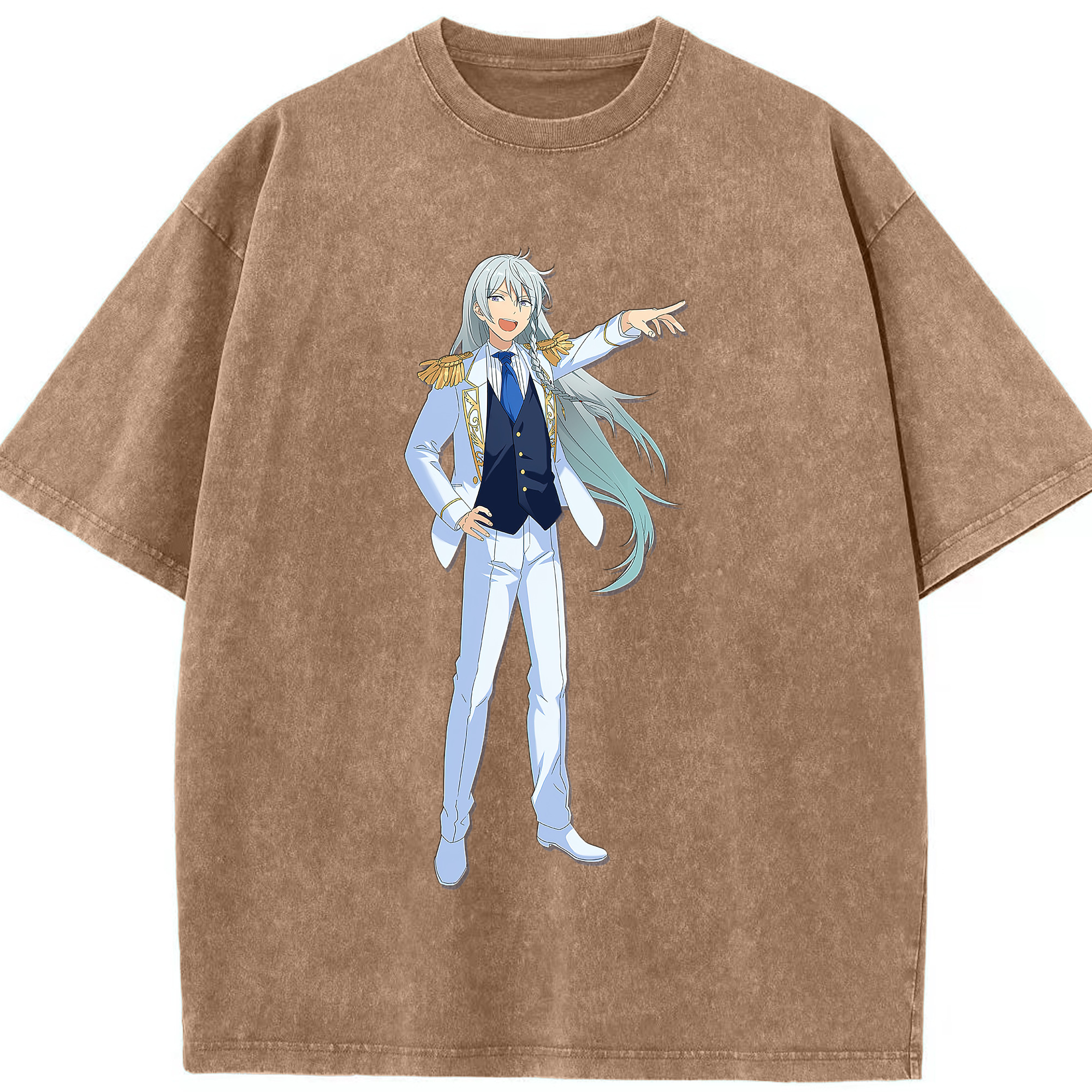 （画像用） あんさんぶるスターズ! Ensemble Stars 綿100% ヴィンテージ風 半袖Tシャツ（フロントプリント）
