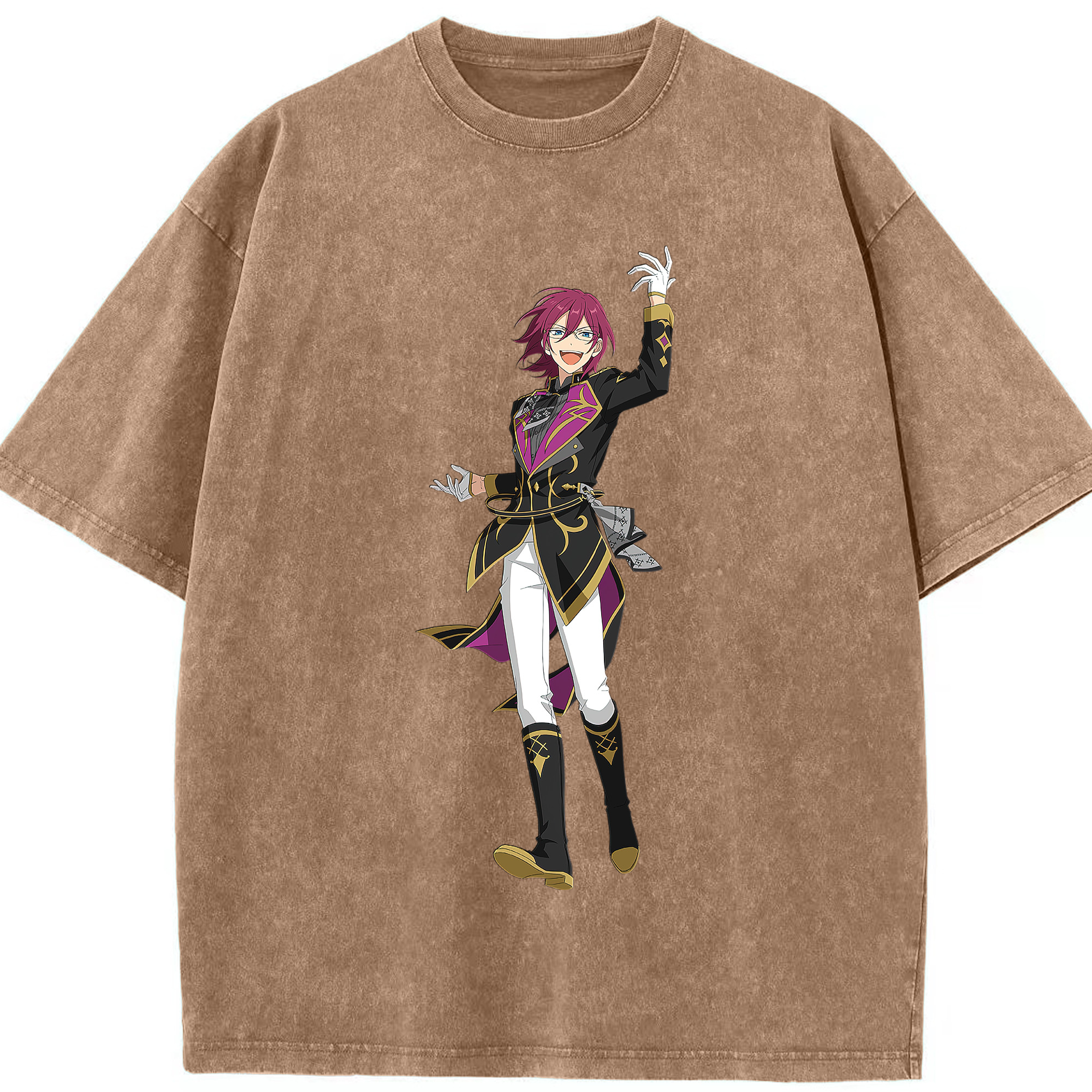 （画像用） あんさんぶるスターズ! Ensemble Stars 綿100% ヴィンテージ風 半袖Tシャツ（フロントプリント）