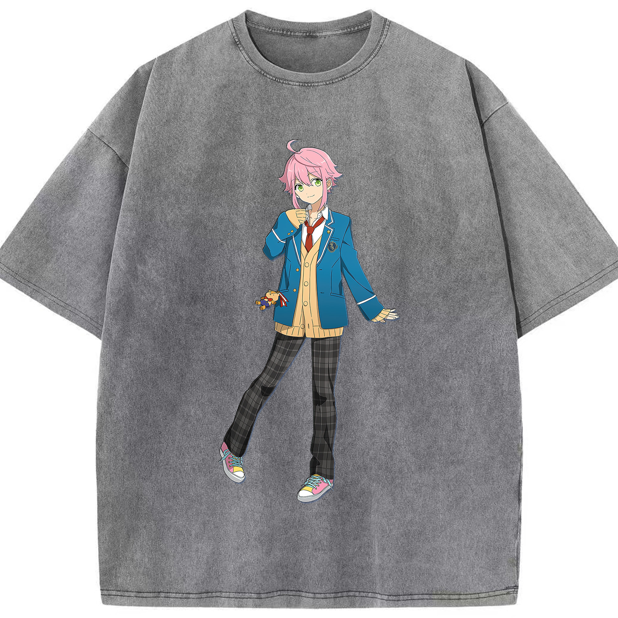 （画像用） あんさんぶるスターズ! Ensemble Stars 綿100% ヴィンテージ風 半袖Tシャツ（フロントプリント）
