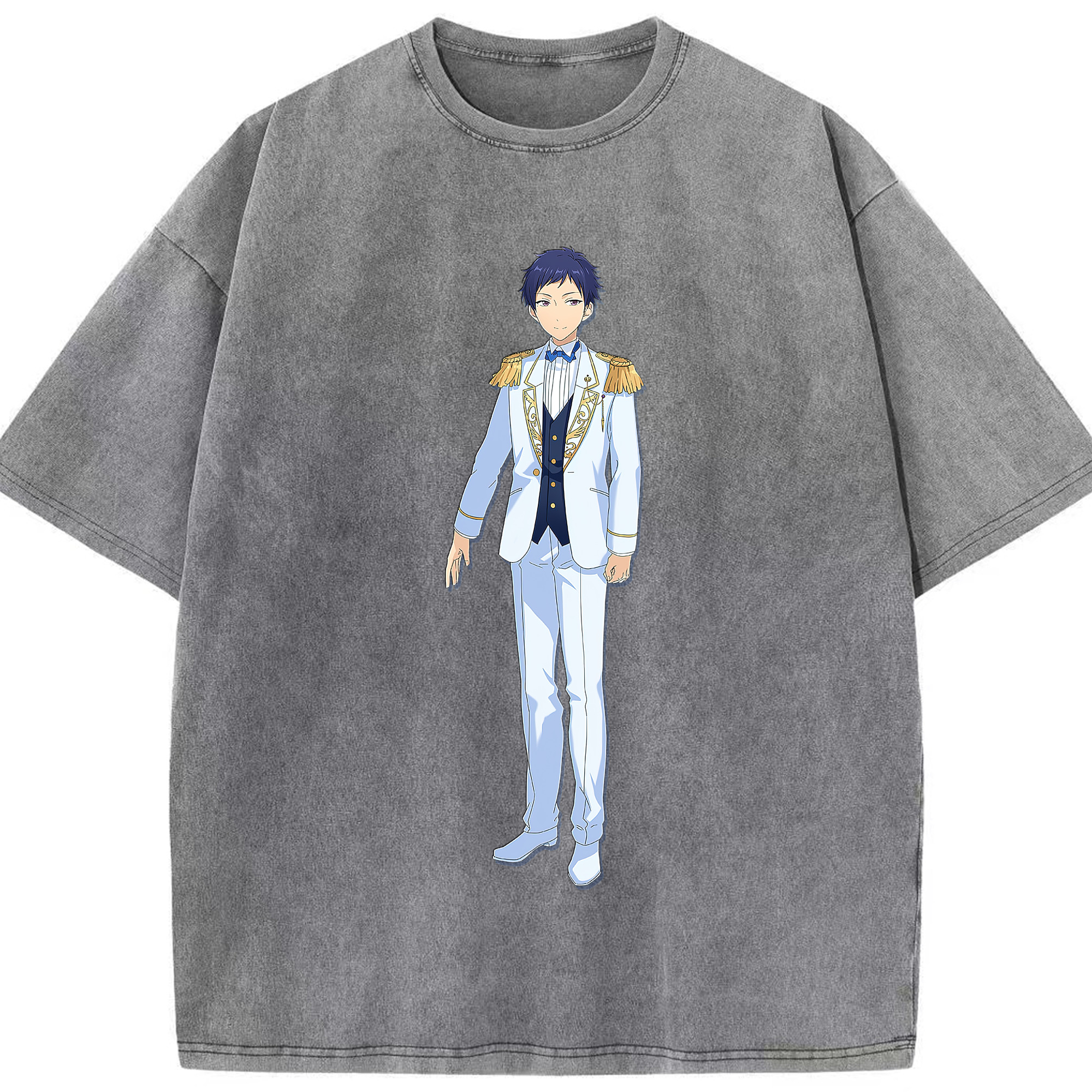 （画像用） あんさんぶるスターズ! Ensemble Stars 綿100% ヴィンテージ風 半袖Tシャツ（フロントプリント）