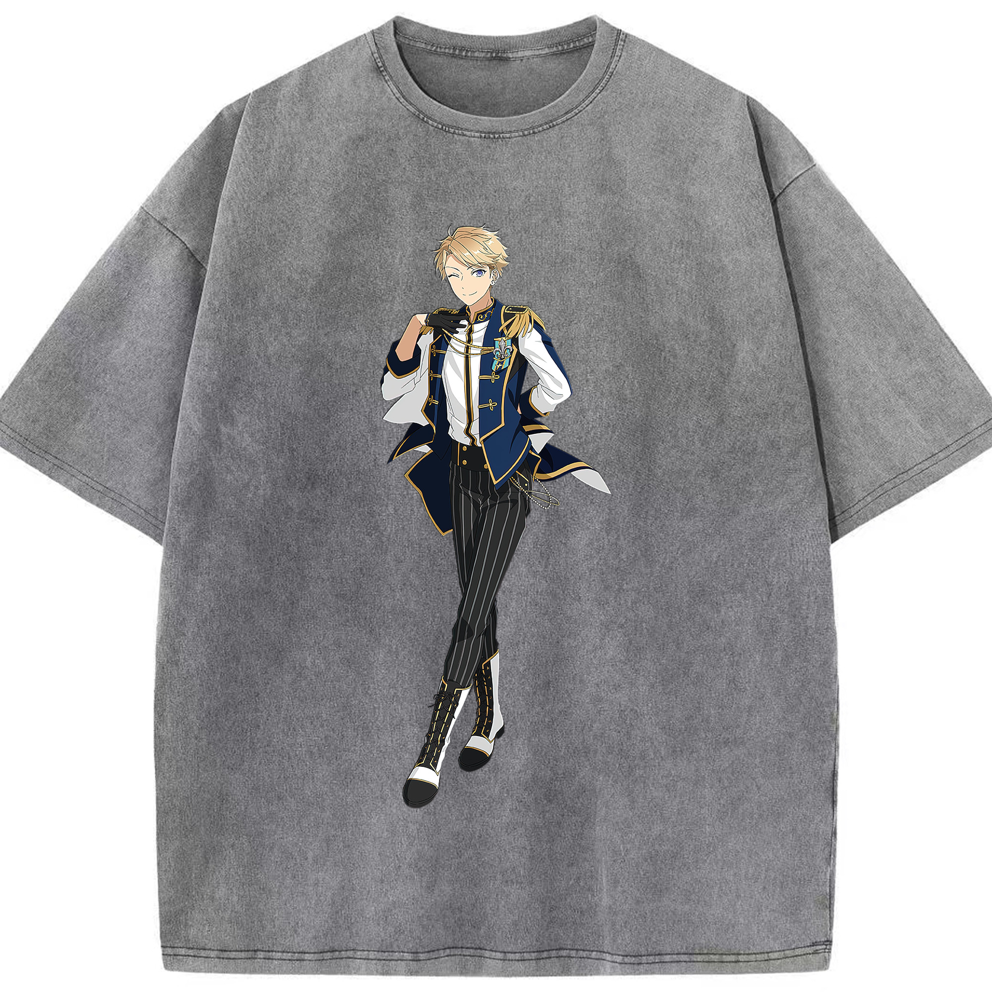 （画像用） あんさんぶるスターズ! Ensemble Stars 綿100% ヴィンテージ風 半袖Tシャツ（フロントプリント）