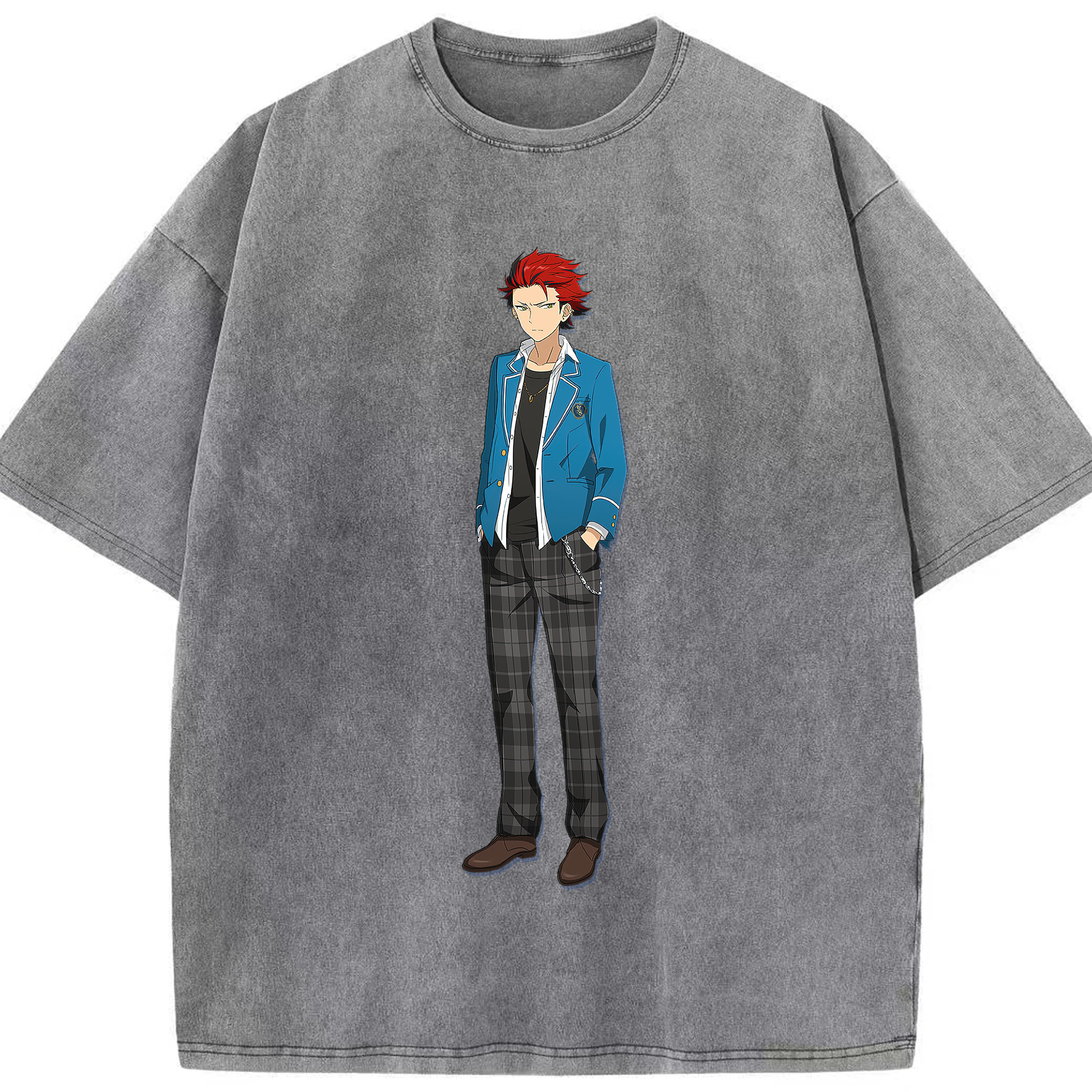 （画像用） あんさんぶるスターズ! Ensemble Stars 綿100% ヴィンテージ風 半袖Tシャツ（フロントプリント）