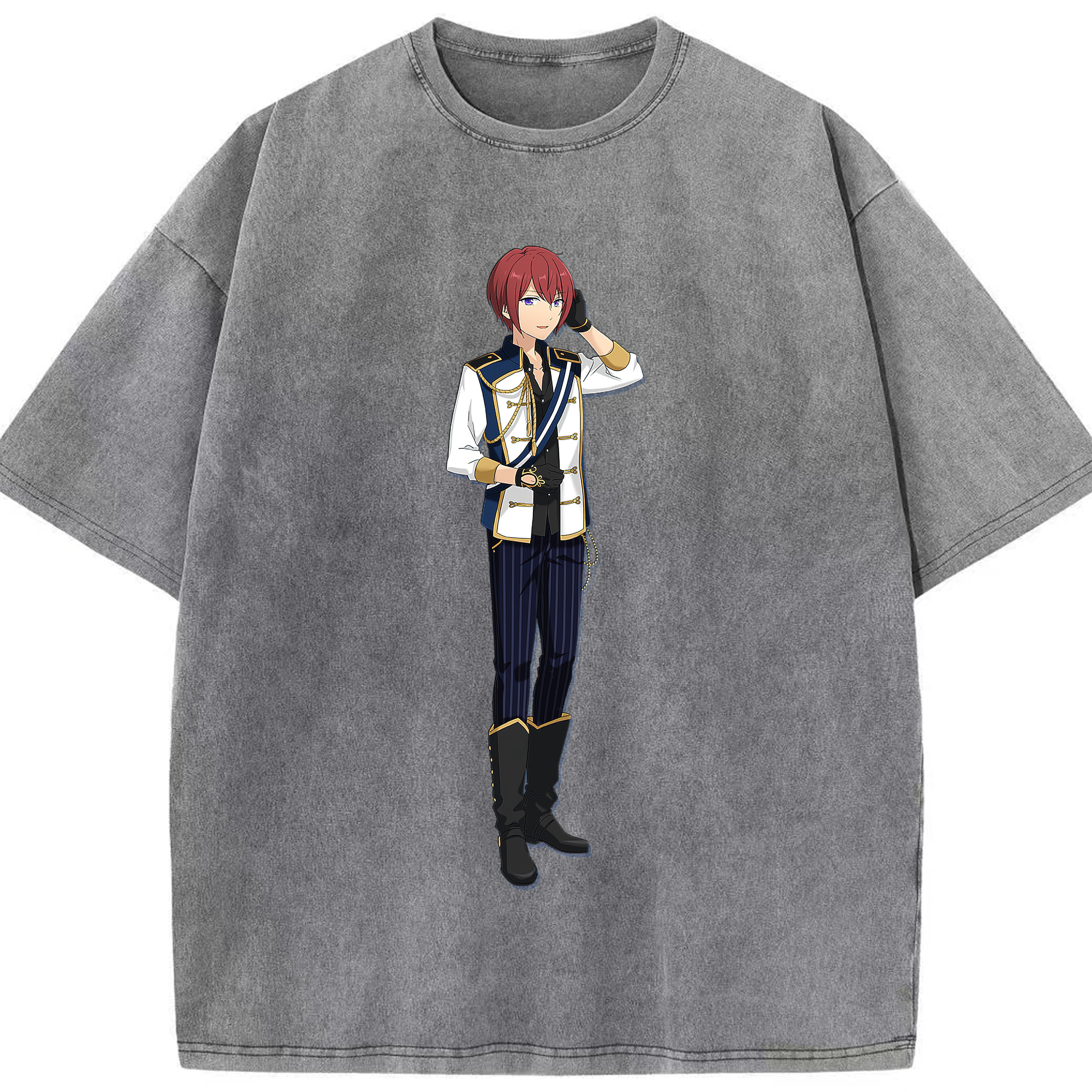 （画像用） あんさんぶるスターズ! Ensemble Stars 綿100% ヴィンテージ風 半袖Tシャツ（フロントプリント）