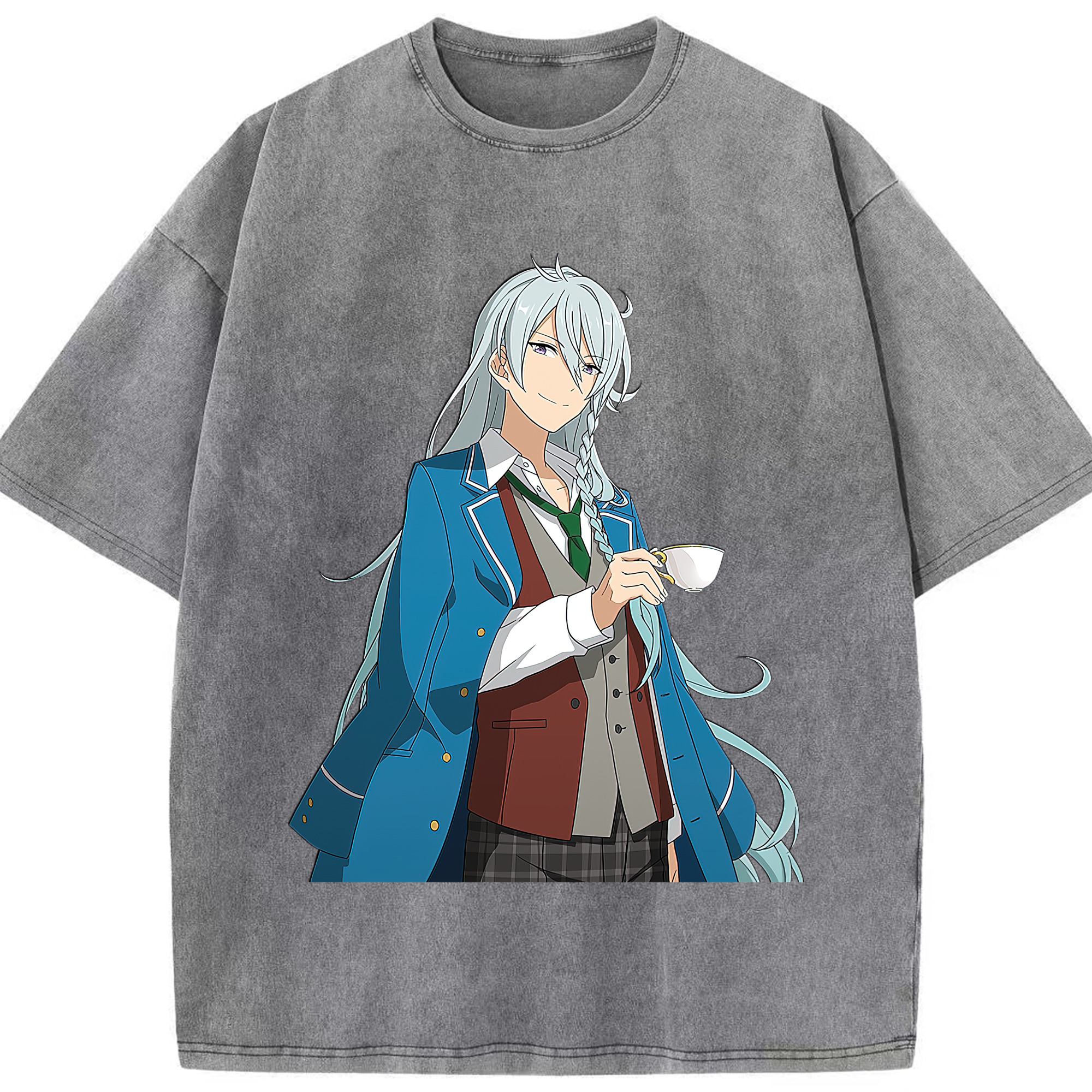 （画像用） あんさんぶるスターズ! Ensemble Stars 綿100% ヴィンテージ風 半袖Tシャツ（フロントプリント）