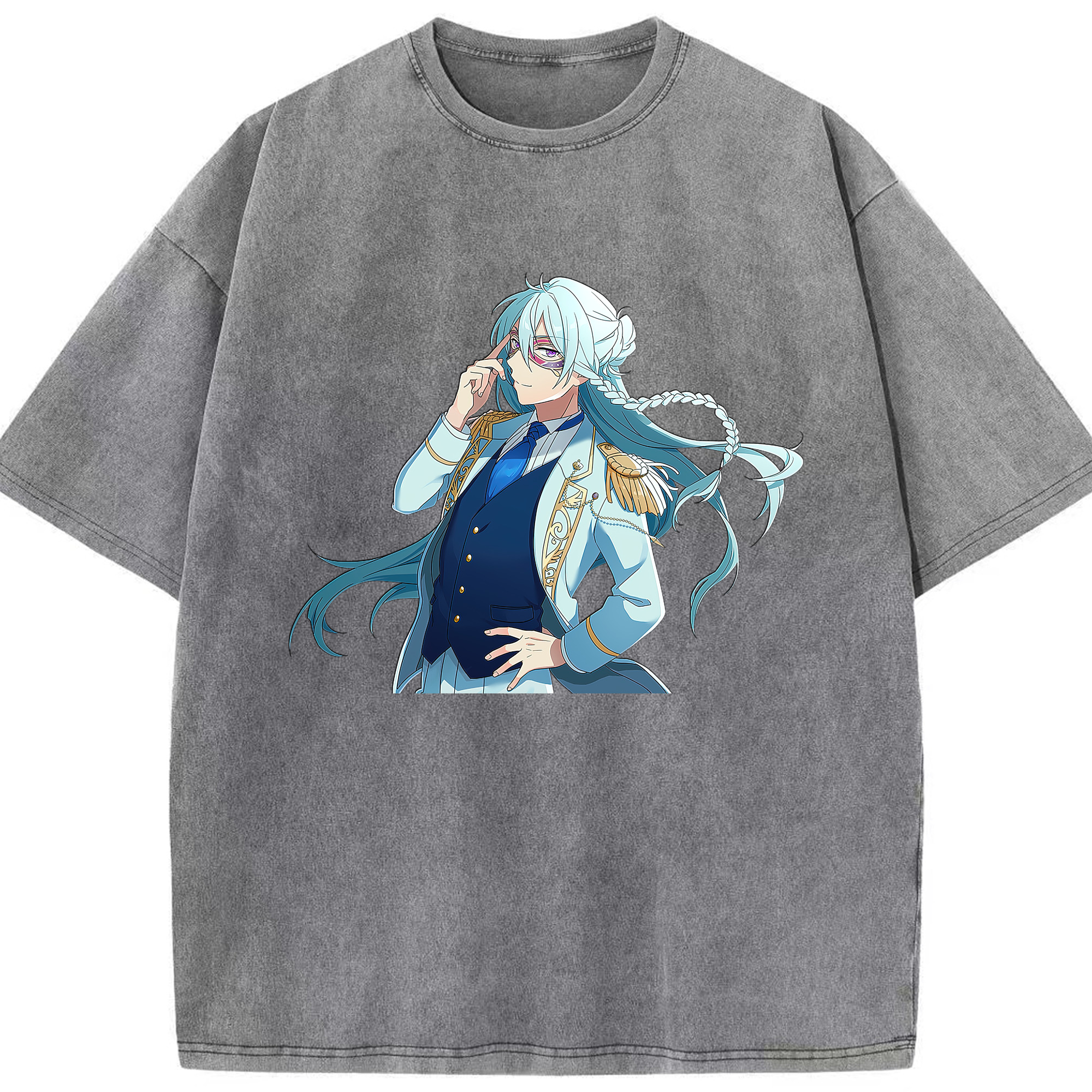 （画像用） あんさんぶるスターズ! Ensemble Stars 綿100% ヴィンテージ風 半袖Tシャツ（フロントプリント）