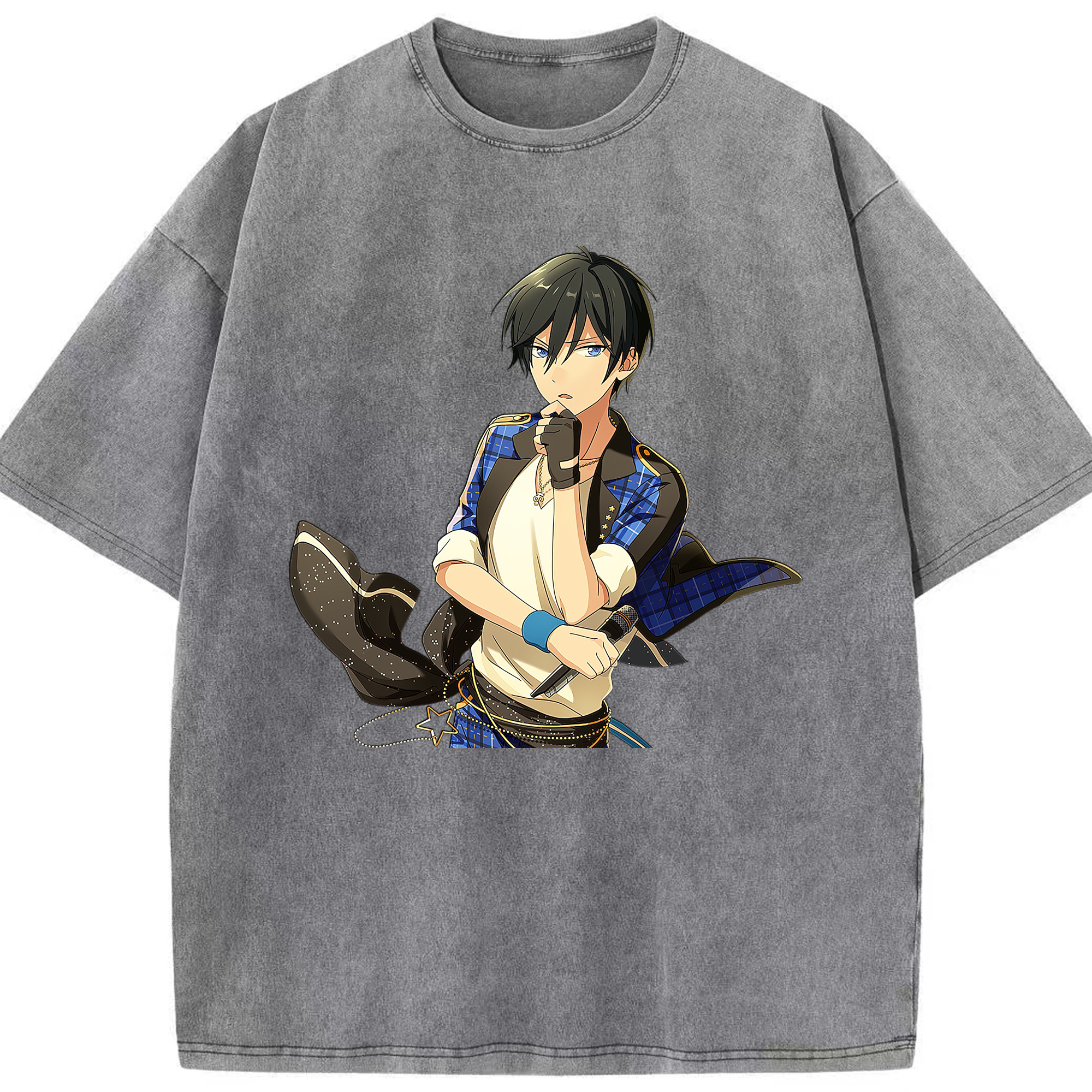 （画像用） あんさんぶるスターズ! Ensemble Stars 綿100% ヴィンテージ風 半袖Tシャツ（フロントプリント）