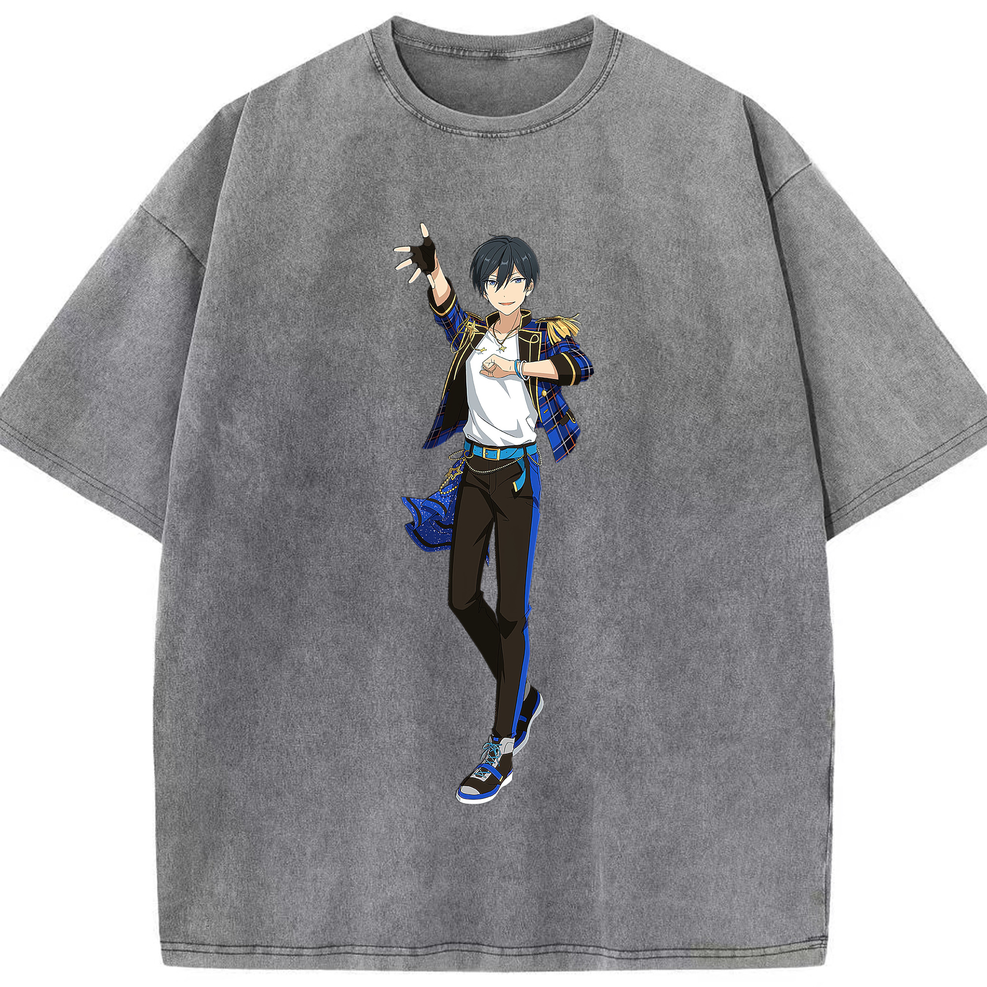 （画像用） あんさんぶるスターズ! Ensemble Stars 綿100% ヴィンテージ風 半袖Tシャツ（フロントプリント）