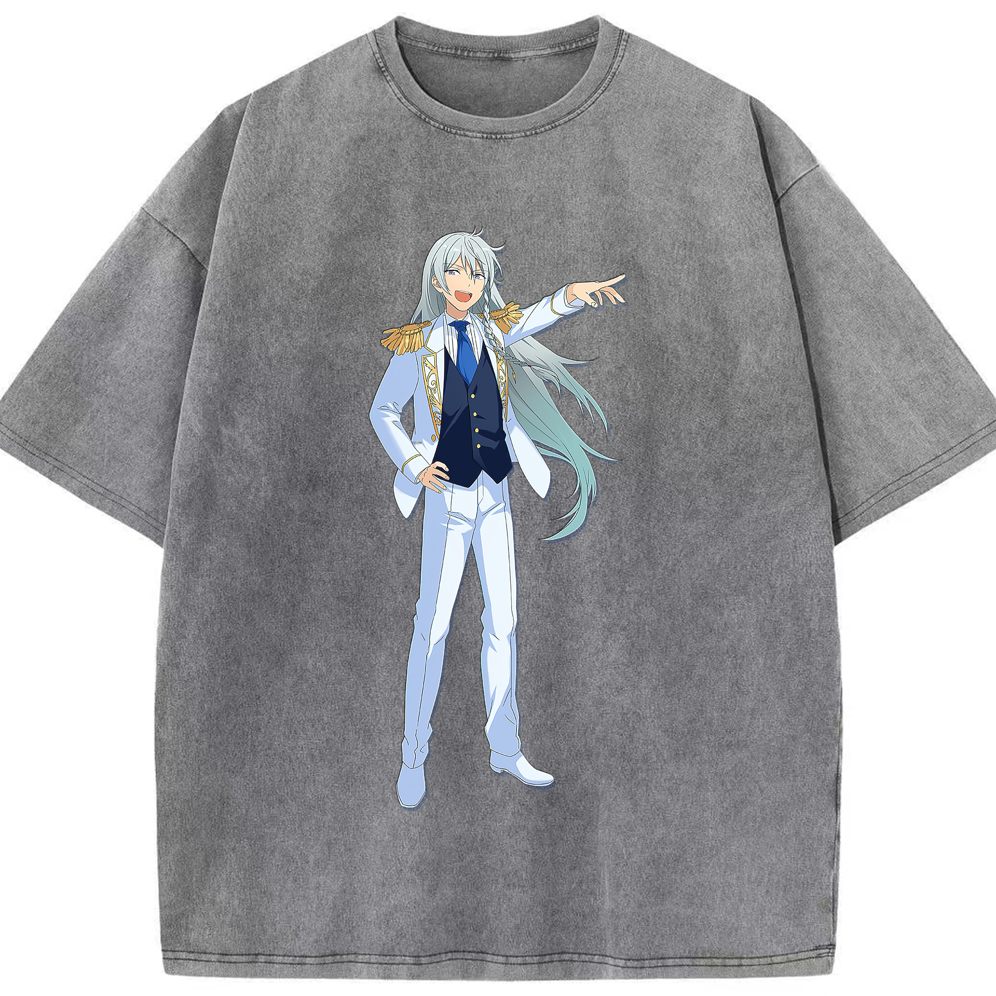 （画像用） あんさんぶるスターズ! Ensemble Stars 綿100% ヴィンテージ風 半袖Tシャツ（フロントプリント）