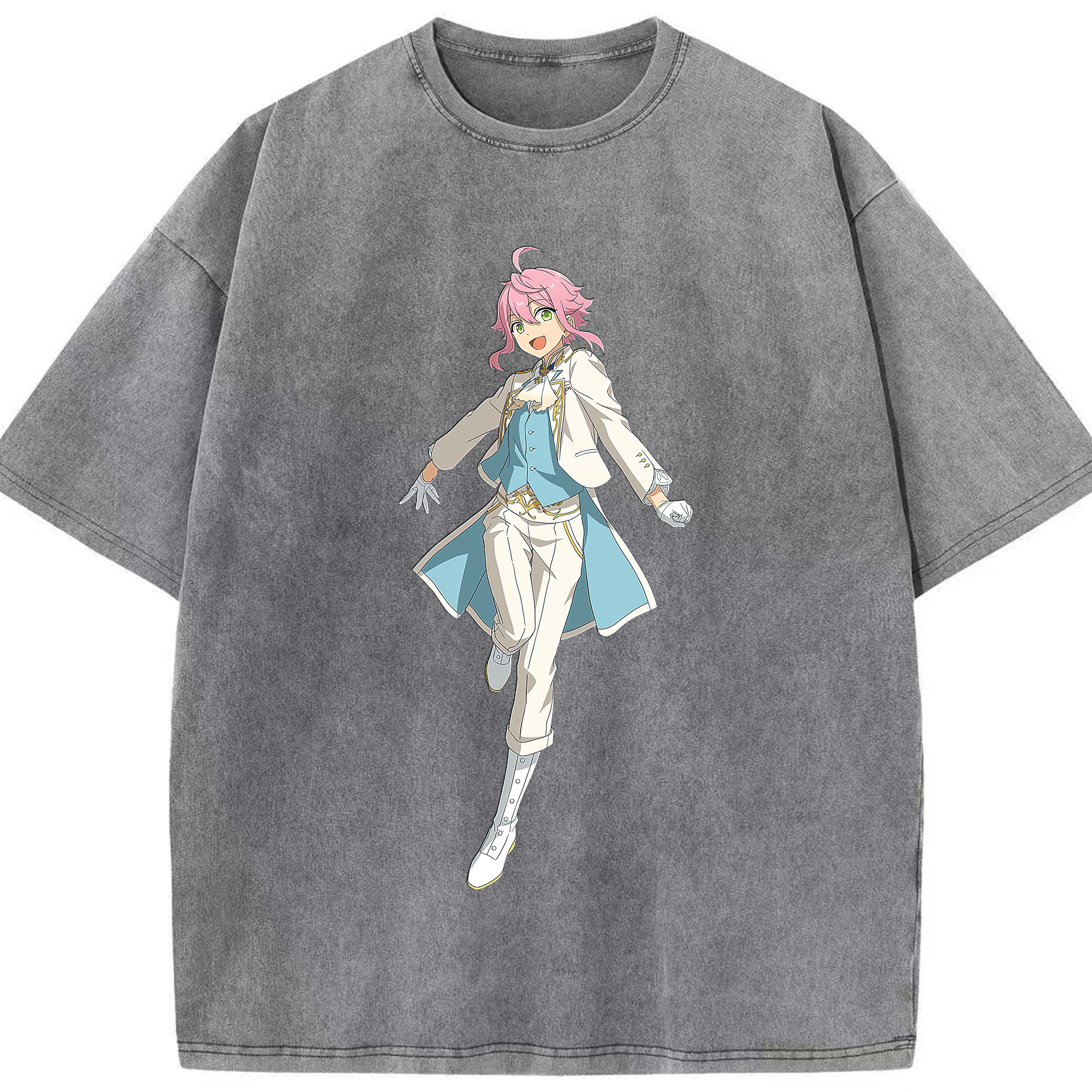 （画像用） あんさんぶるスターズ! Ensemble Stars 綿100% ヴィンテージ風 半袖Tシャツ（フロントプリント）