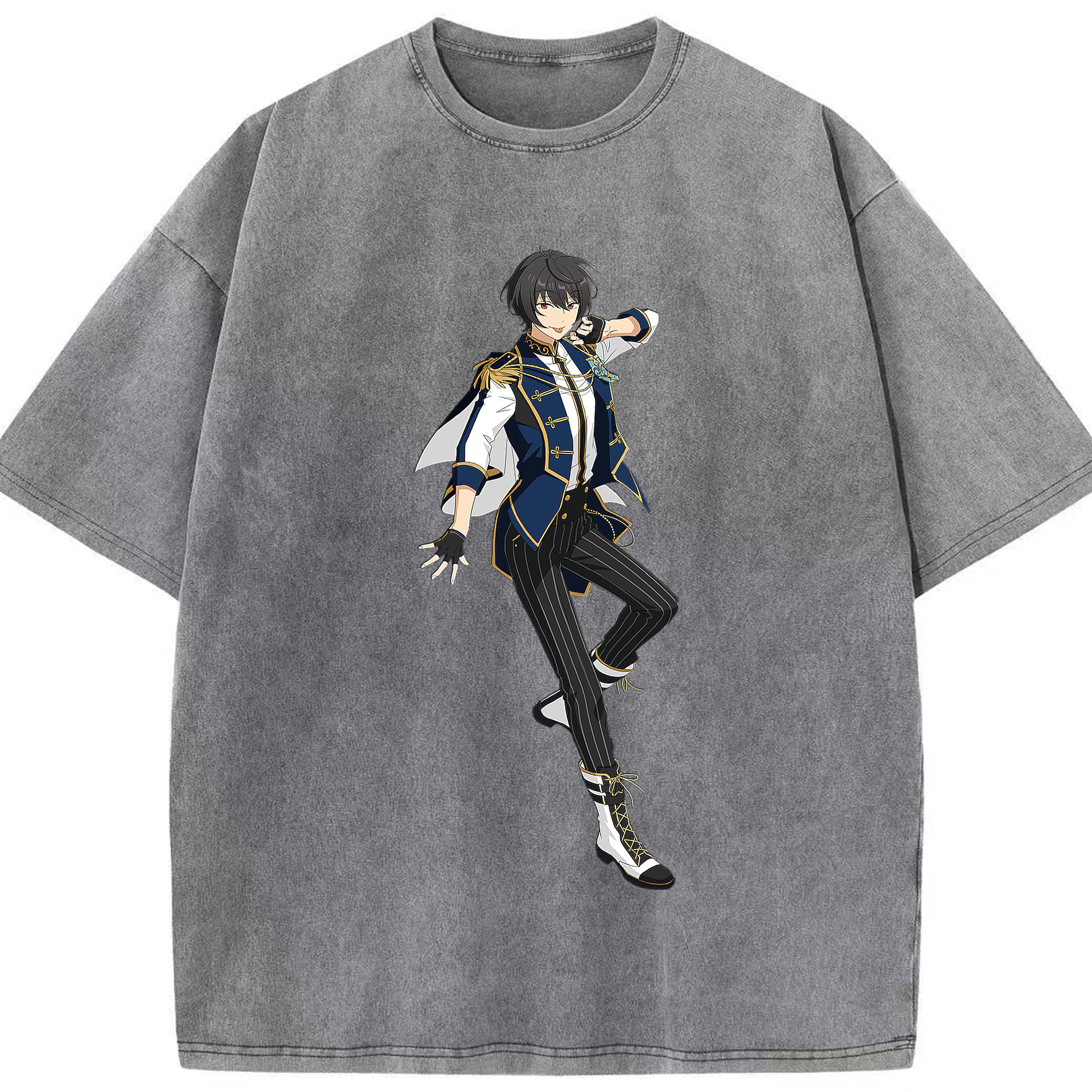 （画像用） あんさんぶるスターズ! Ensemble Stars 綿100% ヴィンテージ風 半袖Tシャツ（フロントプリント）
