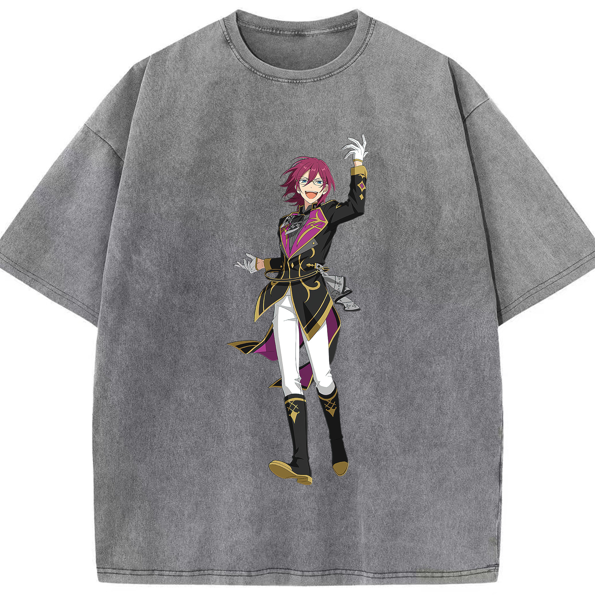 （画像用） あんさんぶるスターズ! Ensemble Stars 綿100% ヴィンテージ風 半袖Tシャツ（フロントプリント）