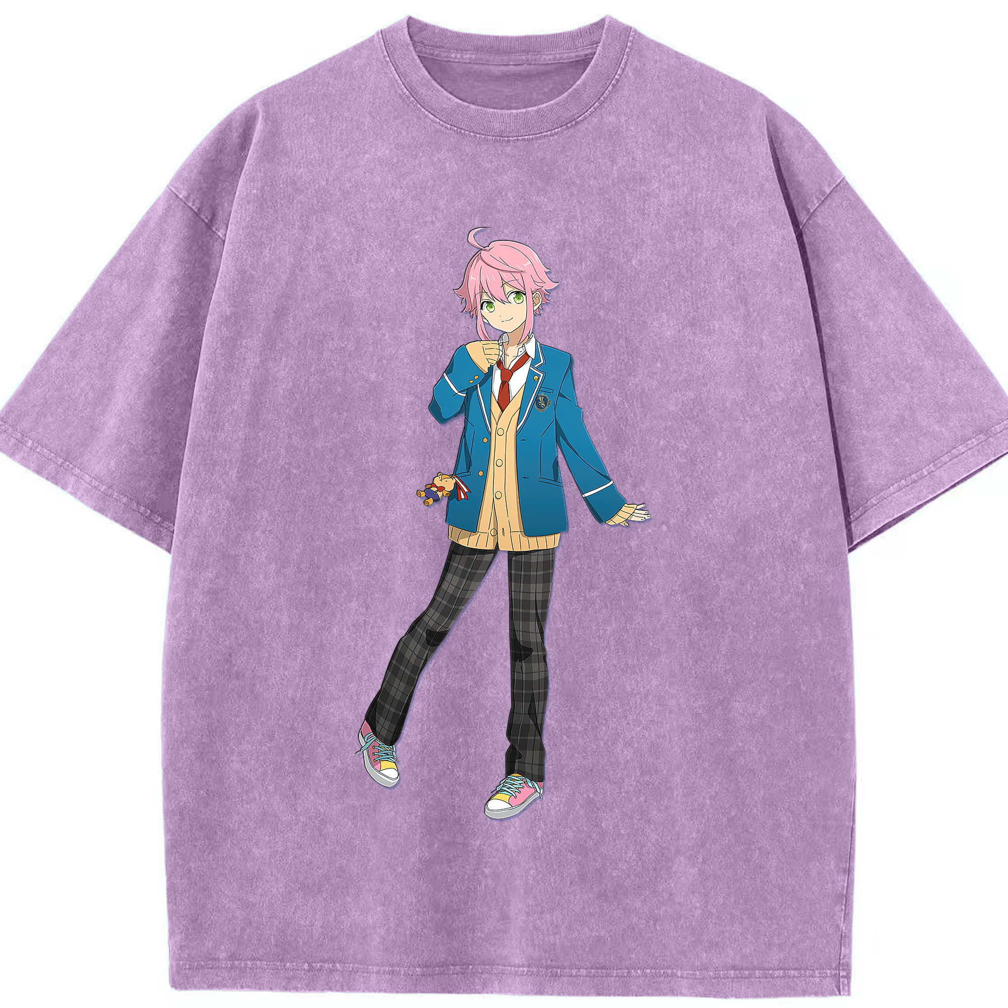 （画像用） あんさんぶるスターズ! Ensemble Stars 綿100% ヴィンテージ風 半袖Tシャツ（フロントプリント）