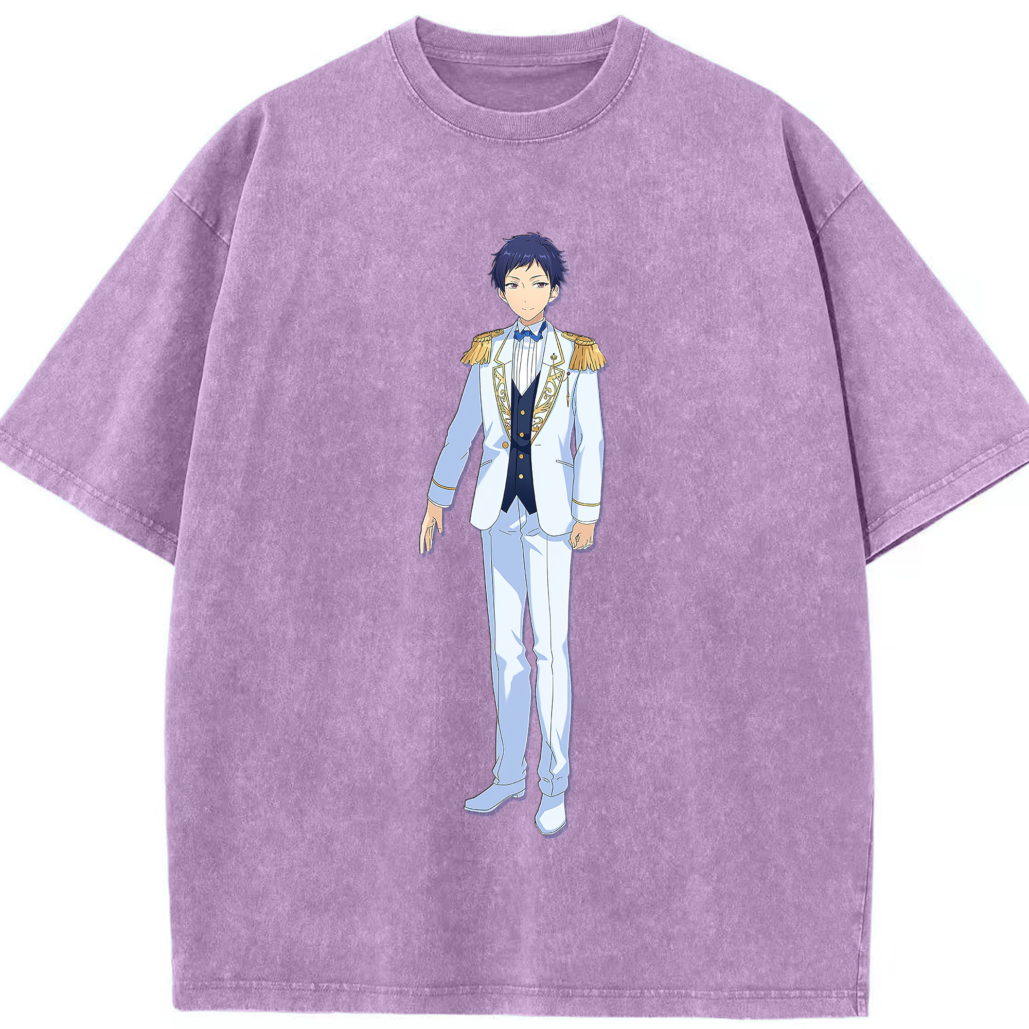 （画像用） あんさんぶるスターズ! Ensemble Stars 綿100% ヴィンテージ風 半袖Tシャツ（フロントプリント）