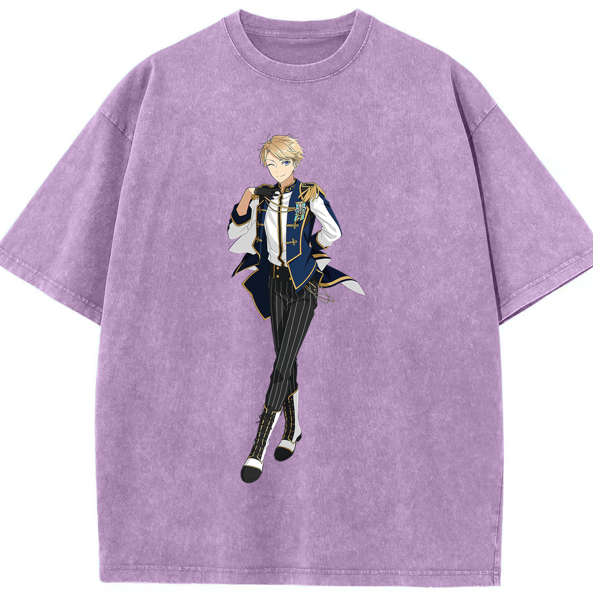 （画像用） あんさんぶるスターズ! Ensemble Stars 綿100% ヴィンテージ風 半袖Tシャツ（フロントプリント）