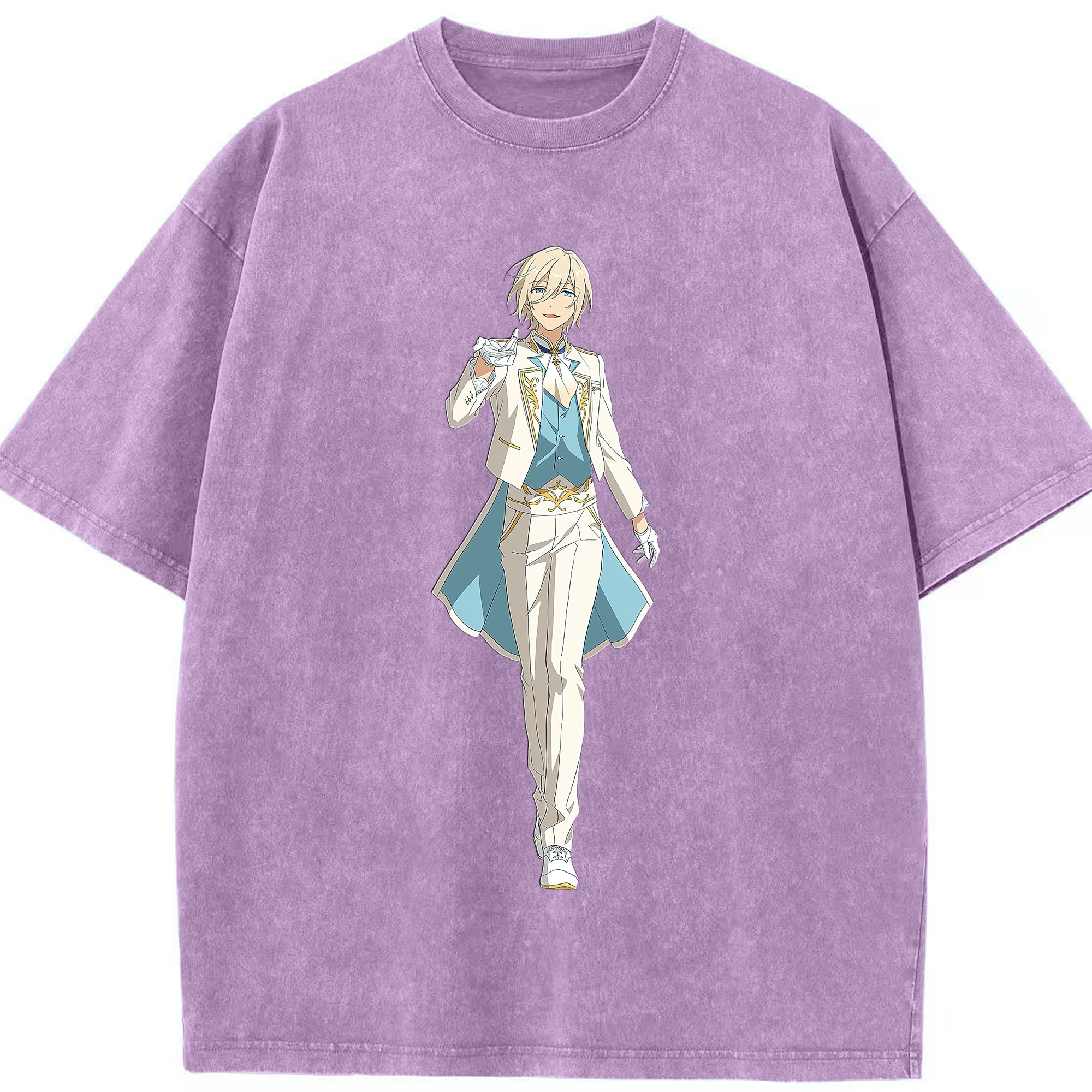 （画像用） あんさんぶるスターズ! Ensemble Stars 綿100% ヴィンテージ風 半袖Tシャツ（フロントプリント）