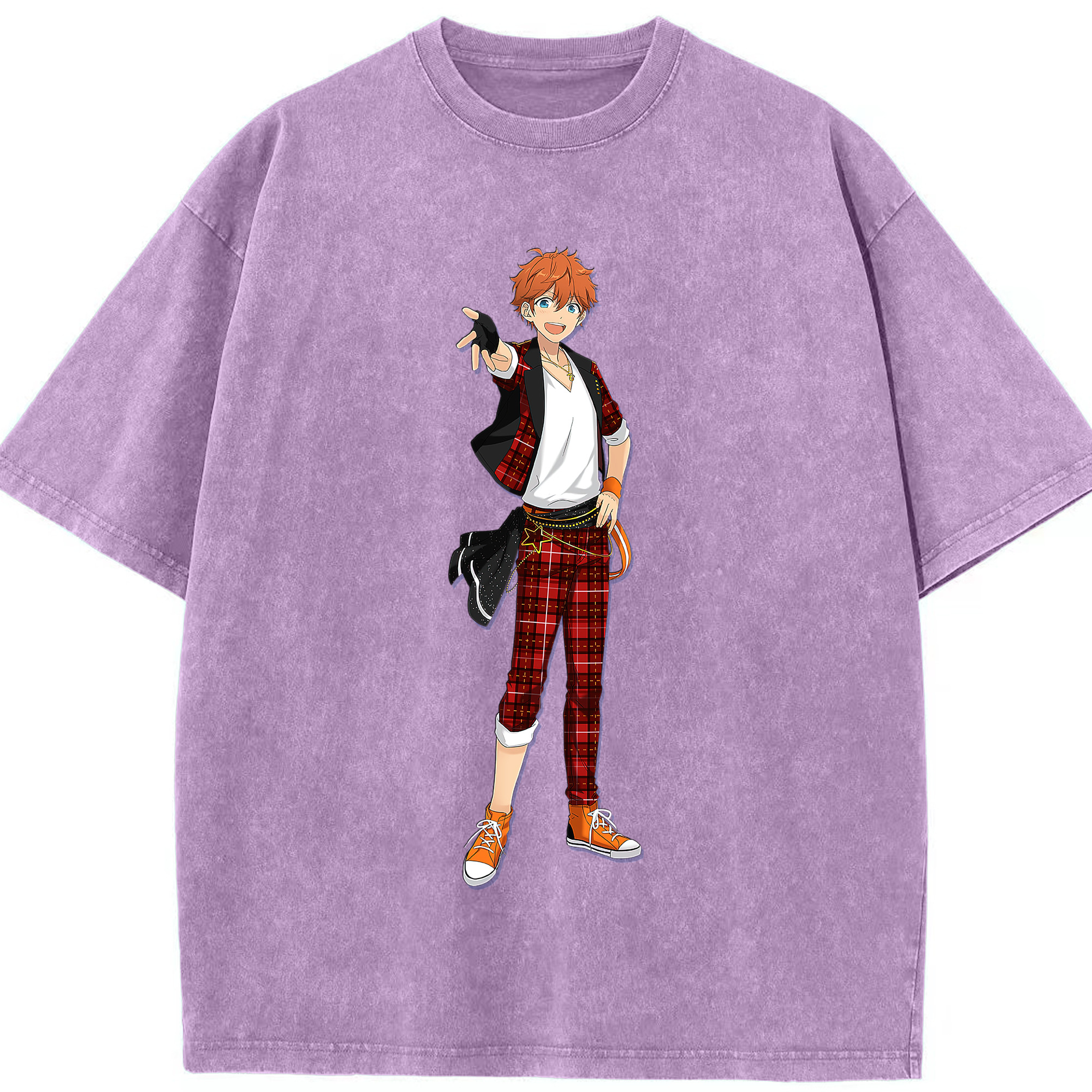 （画像用） あんさんぶるスターズ! Ensemble Stars 綿100% ヴィンテージ風 半袖Tシャツ（フロントプリント）