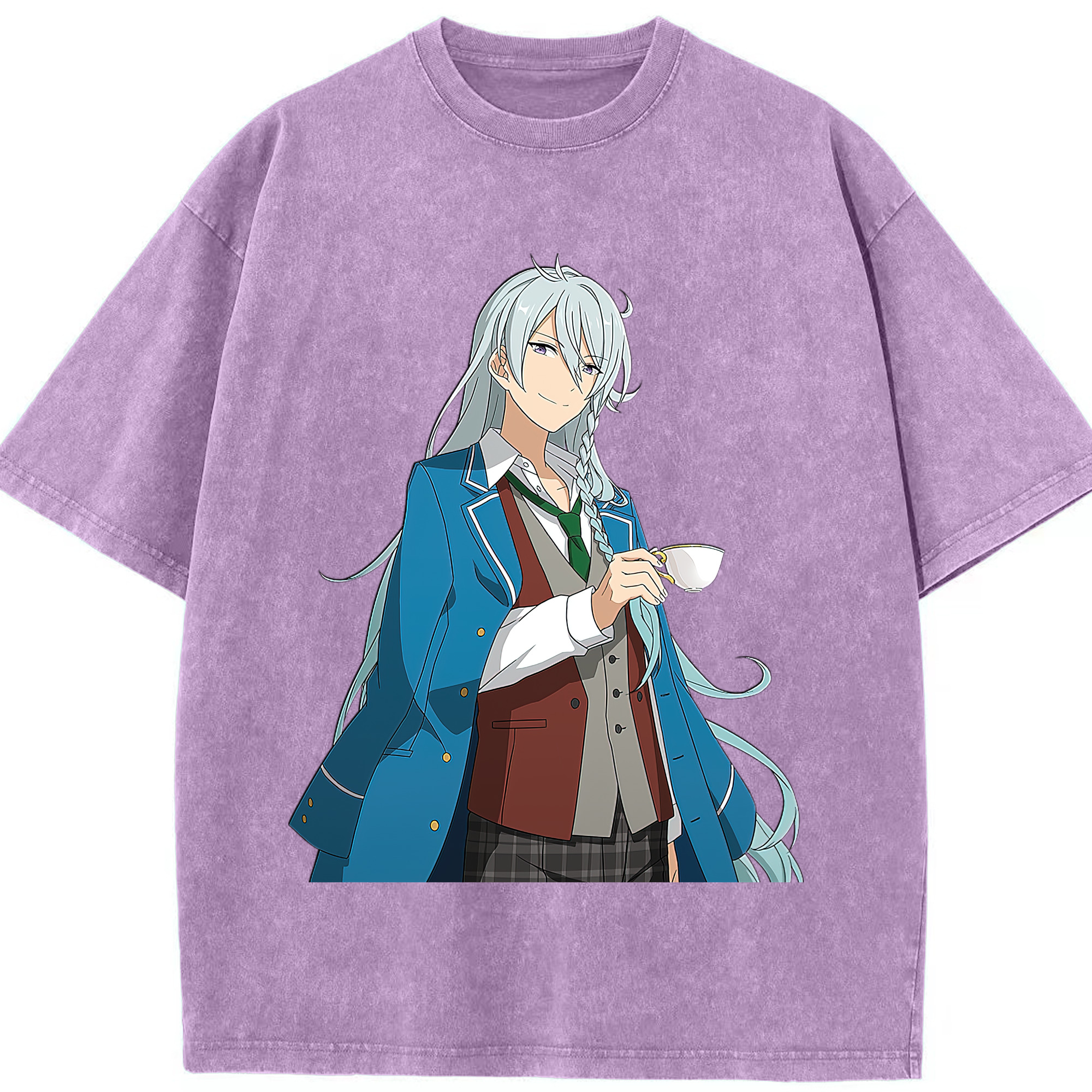 （画像用） あんさんぶるスターズ! Ensemble Stars 綿100% ヴィンテージ風 半袖Tシャツ（フロントプリント）