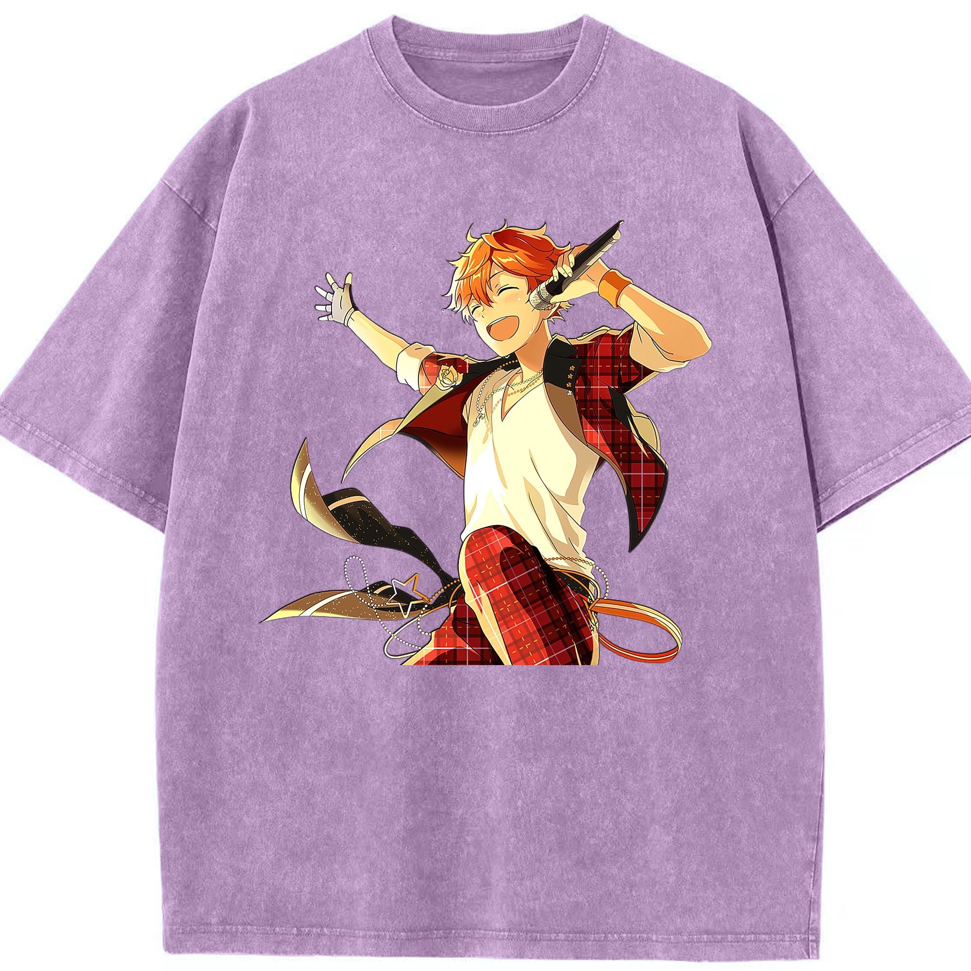 （画像用） あんさんぶるスターズ! Ensemble Stars 綿100% ヴィンテージ風 半袖Tシャツ（フロントプリント）