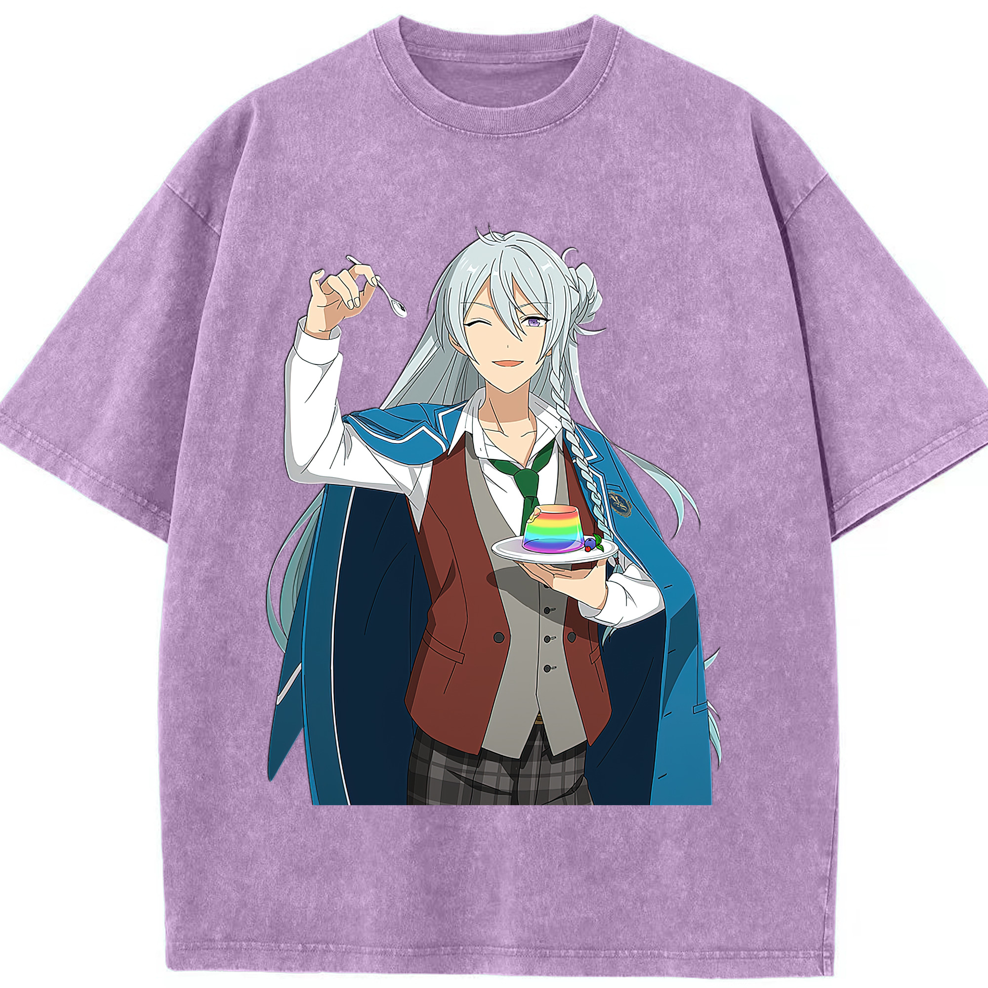 （画像用） あんさんぶるスターズ! Ensemble Stars 綿100% ヴィンテージ風 半袖Tシャツ（フロントプリント）
