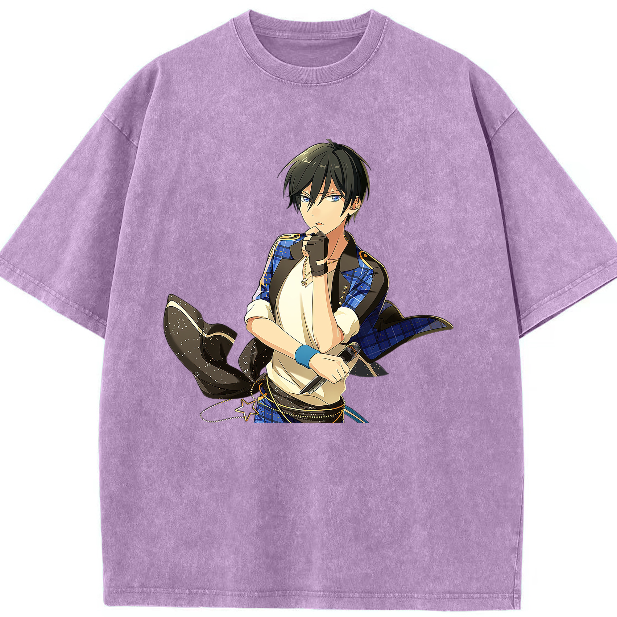 （画像用） あんさんぶるスターズ! Ensemble Stars 綿100% ヴィンテージ風 半袖Tシャツ（フロントプリント）