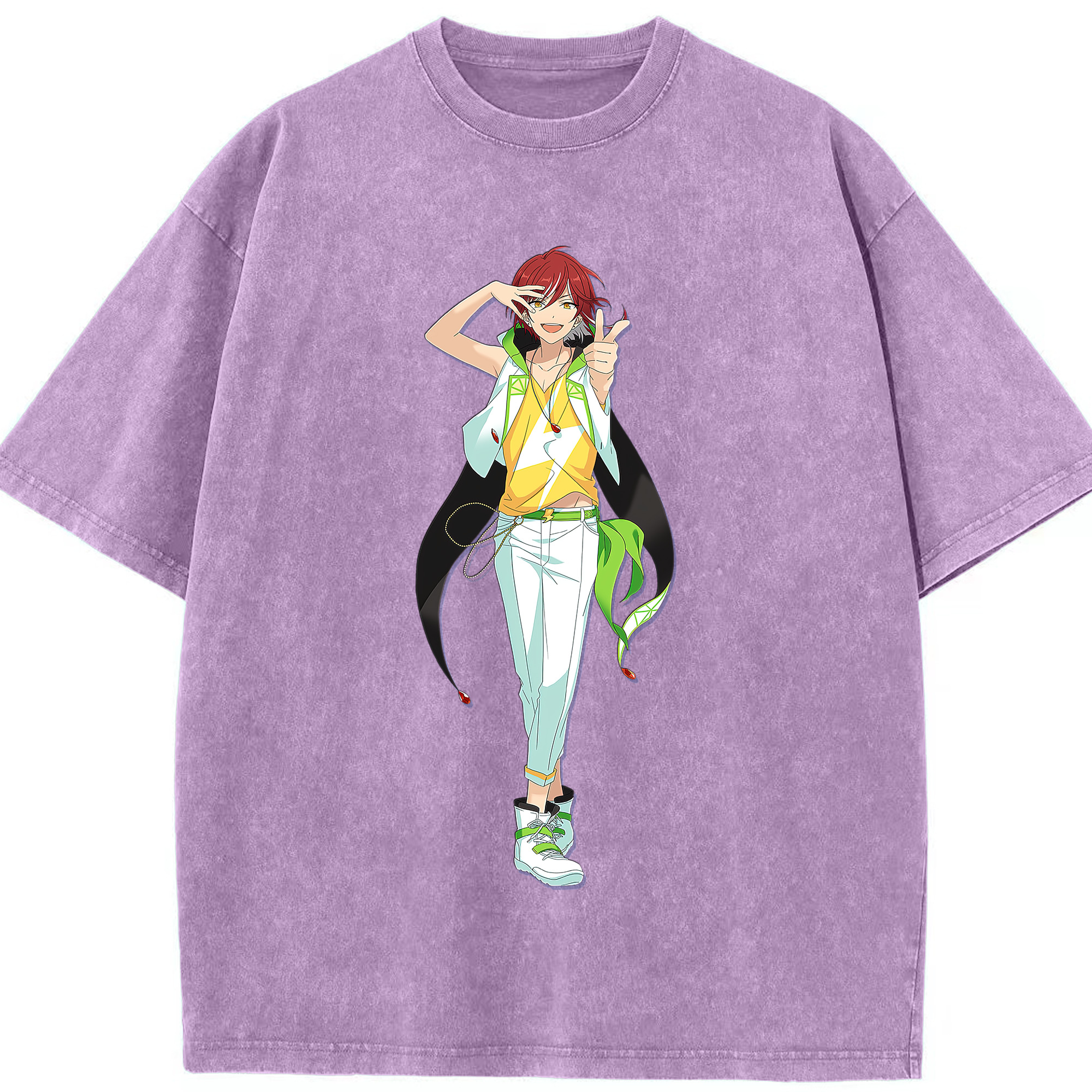 （画像用） あんさんぶるスターズ! Ensemble Stars 綿100% ヴィンテージ風 半袖Tシャツ（フロントプリント）
