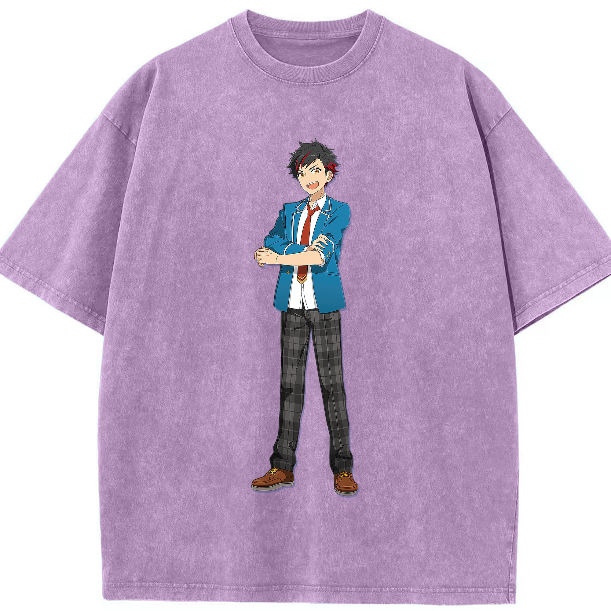 （画像用） あんさんぶるスターズ! Ensemble Stars 綿100% ヴィンテージ風 半袖Tシャツ（フロントプリント）