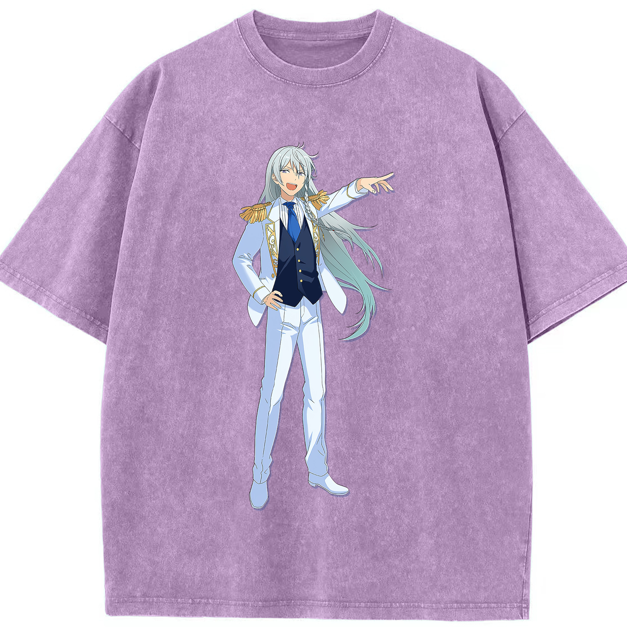 （画像用） あんさんぶるスターズ! Ensemble Stars 綿100% ヴィンテージ風 半袖Tシャツ（フロントプリント）
