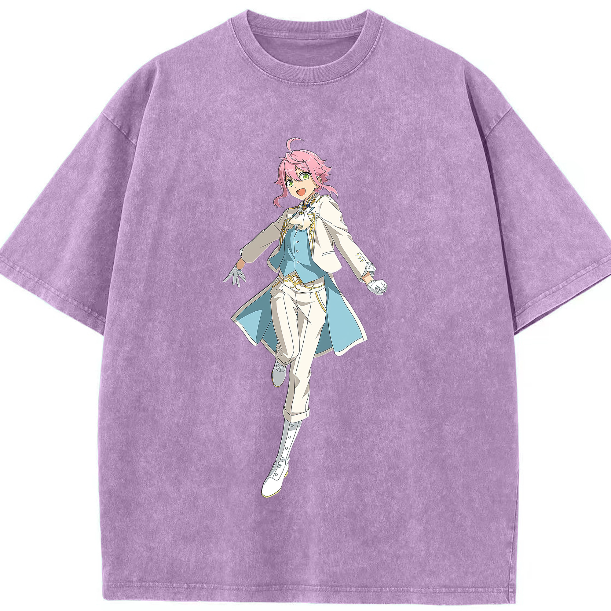 （画像用） あんさんぶるスターズ! Ensemble Stars 綿100% ヴィンテージ風 半袖Tシャツ（フロントプリント）