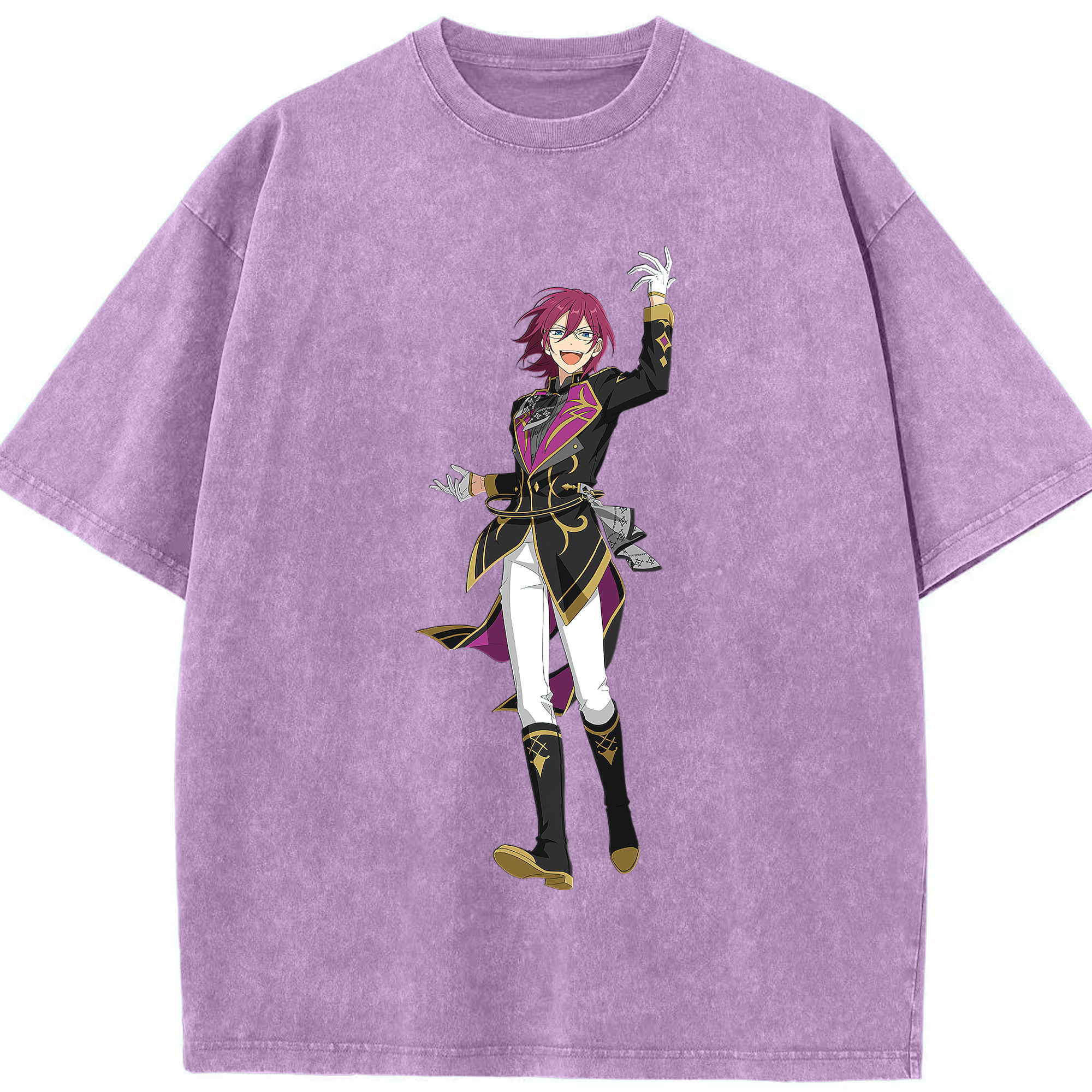 （画像用） あんさんぶるスターズ! Ensemble Stars 綿100% ヴィンテージ風 半袖Tシャツ（フロントプリント）