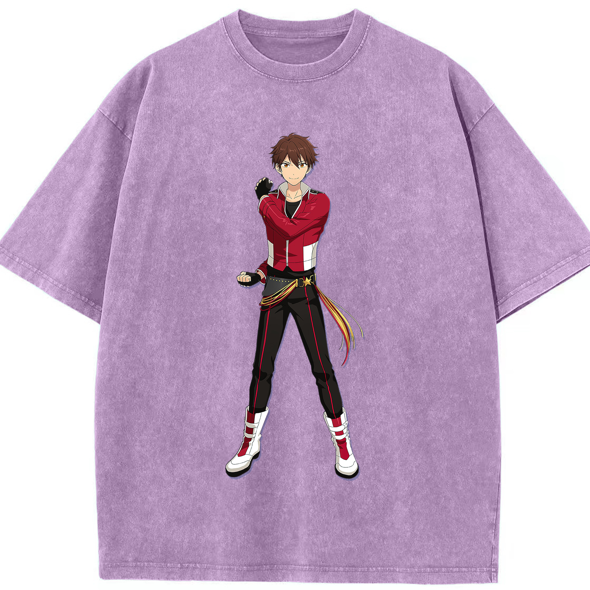 （画像用） あんさんぶるスターズ! Ensemble Stars 綿100% ヴィンテージ風 半袖Tシャツ（フロントプリント）
