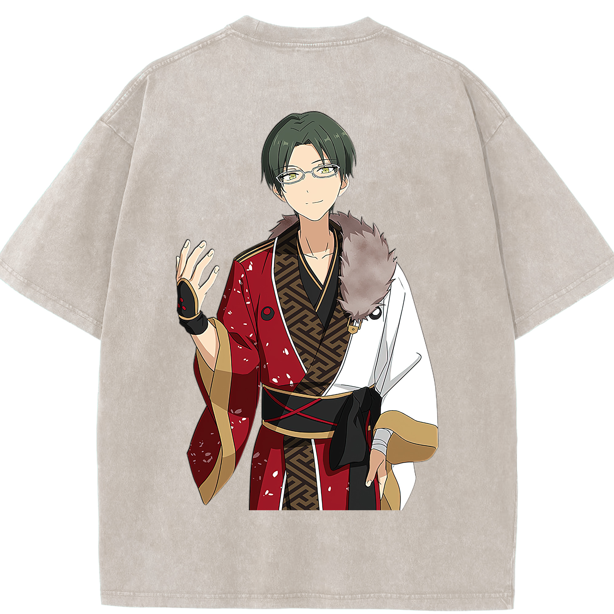 （画像用） あんさんぶるスターズ! Ensemble Stars 綿100% ヴィンテージ風 半袖Tシャツ（背面プリント）