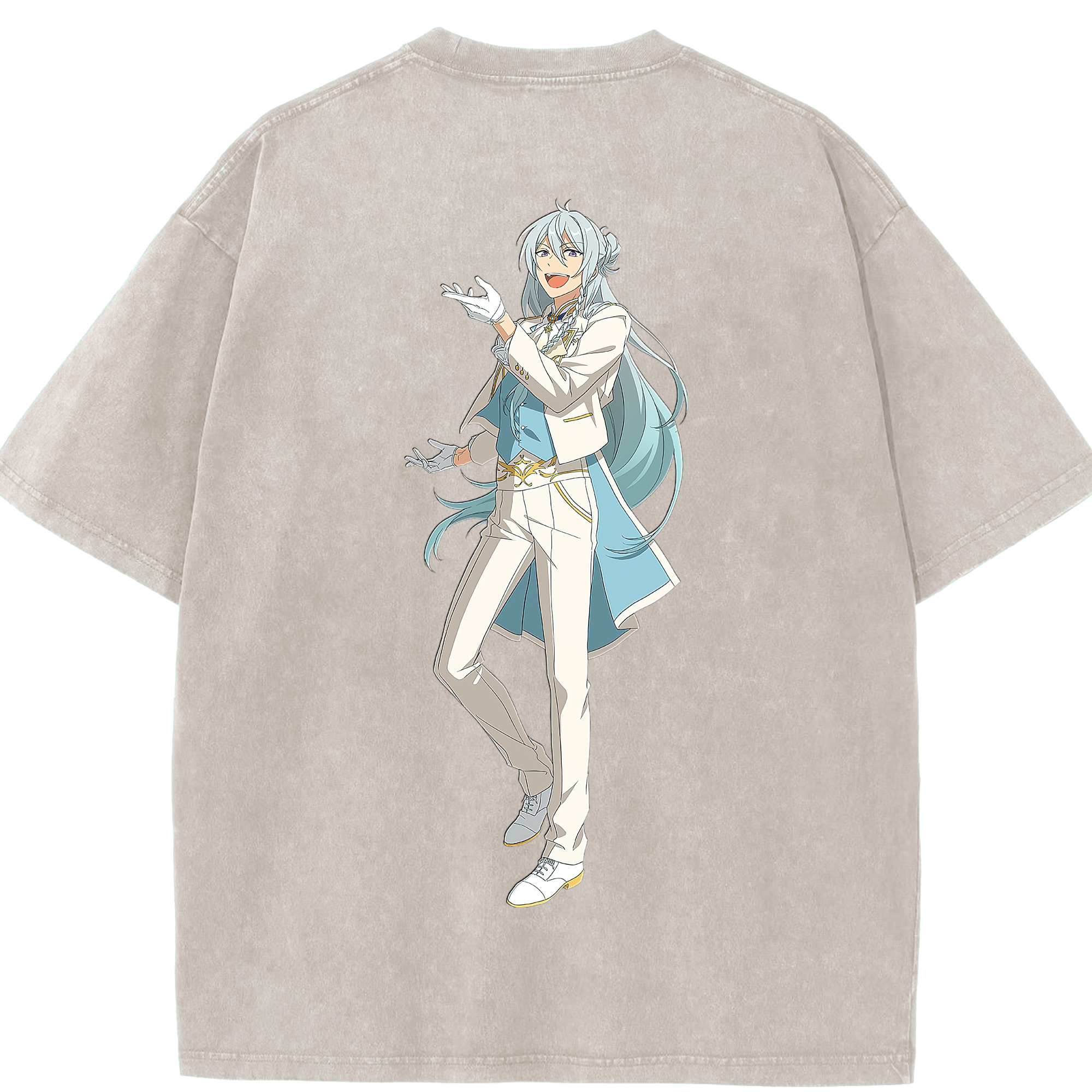 （画像用） あんさんぶるスターズ! Ensemble Stars 綿100% ヴィンテージ風 半袖Tシャツ（背面プリント）