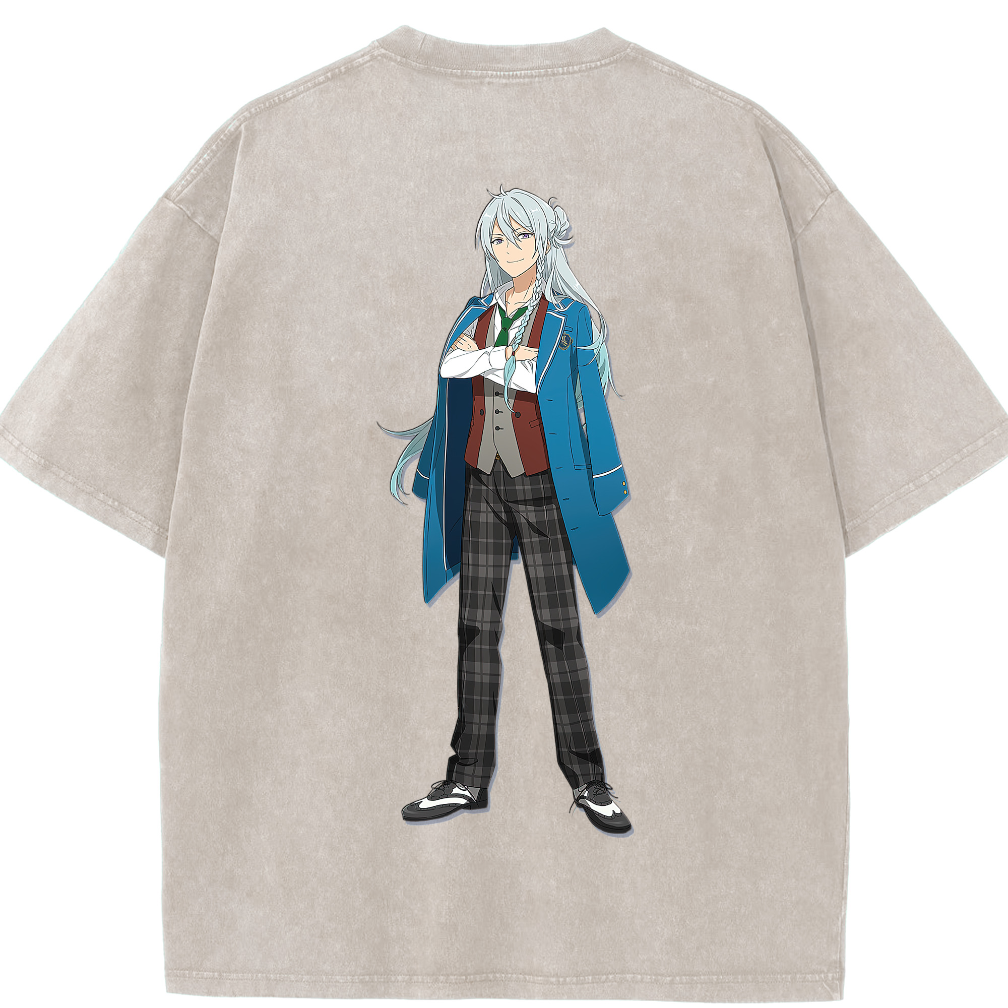 （画像用） あんさんぶるスターズ! Ensemble Stars 綿100% ヴィンテージ風 半袖Tシャツ（背面プリント）