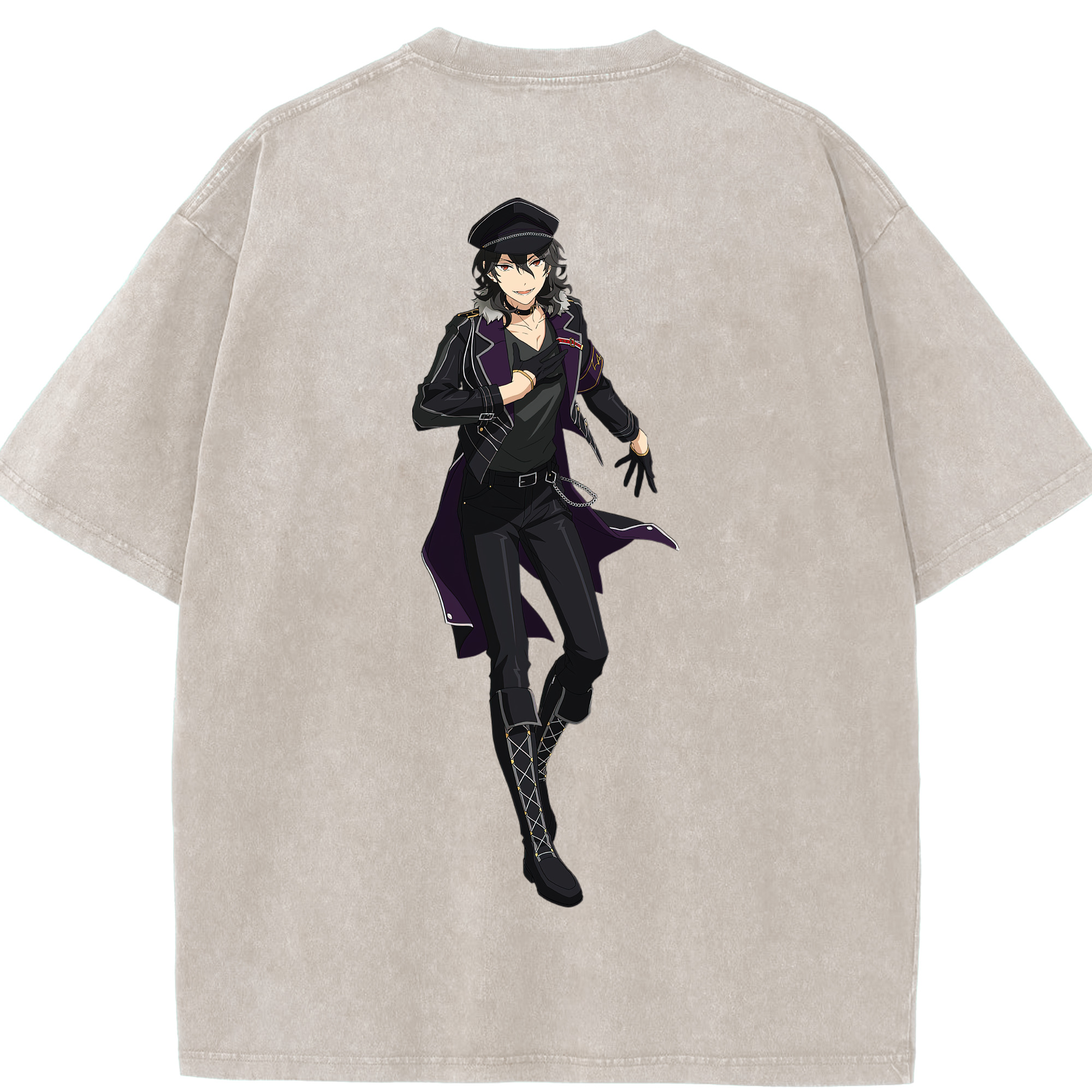 （画像用） あんさんぶるスターズ! Ensemble Stars 綿100% ヴィンテージ風 半袖Tシャツ（背面プリント）