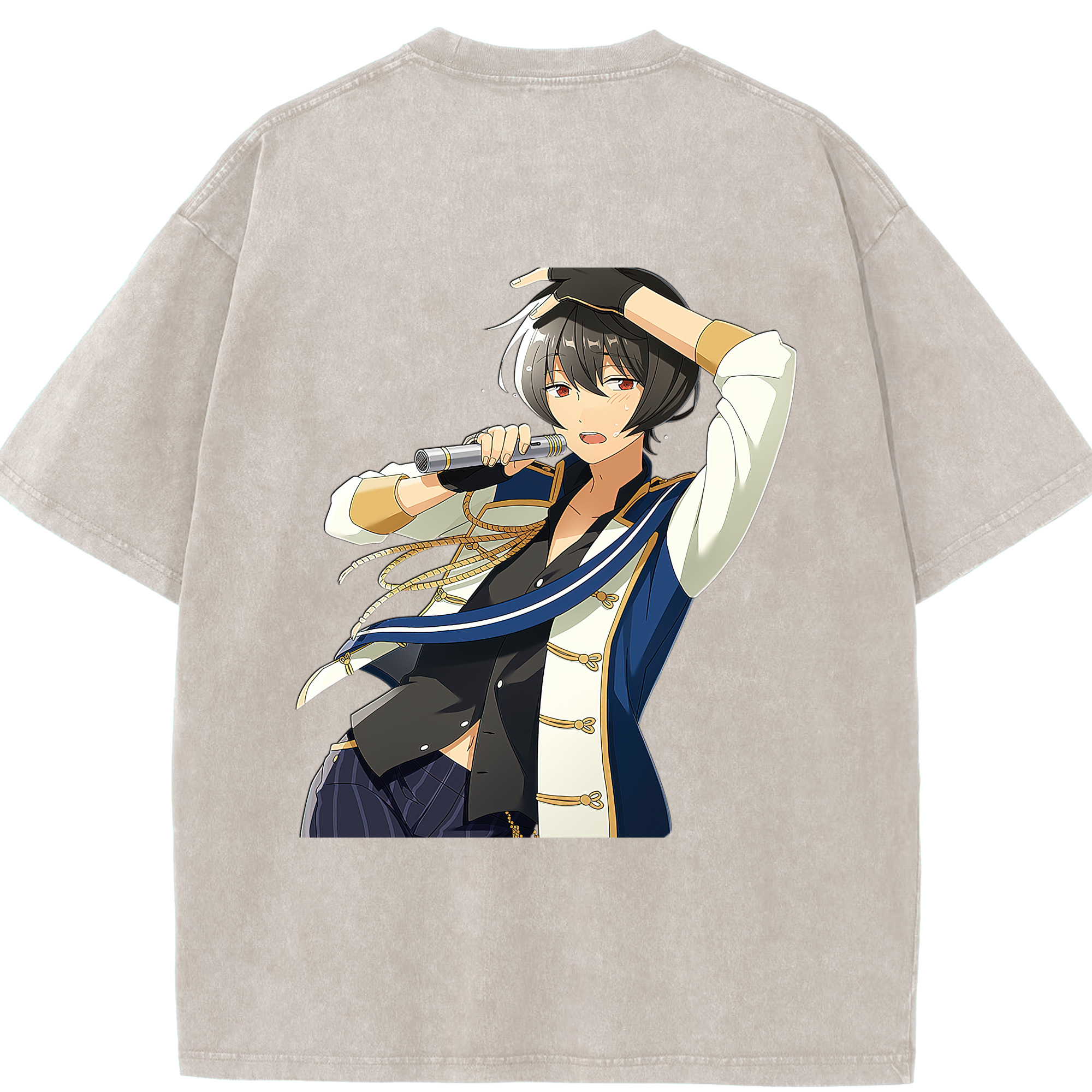 （画像用） あんさんぶるスターズ! Ensemble Stars 綿100% ヴィンテージ風 半袖Tシャツ（背面プリント）