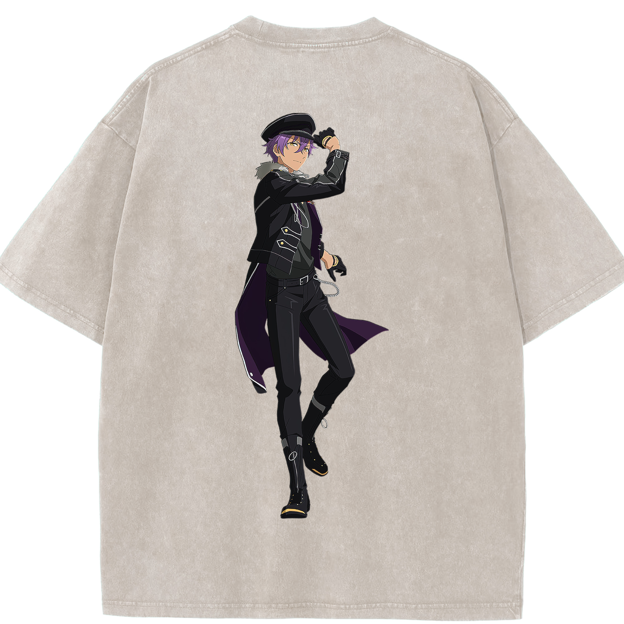 （画像用） あんさんぶるスターズ! Ensemble Stars 綿100% ヴィンテージ風 半袖Tシャツ（背面プリント）