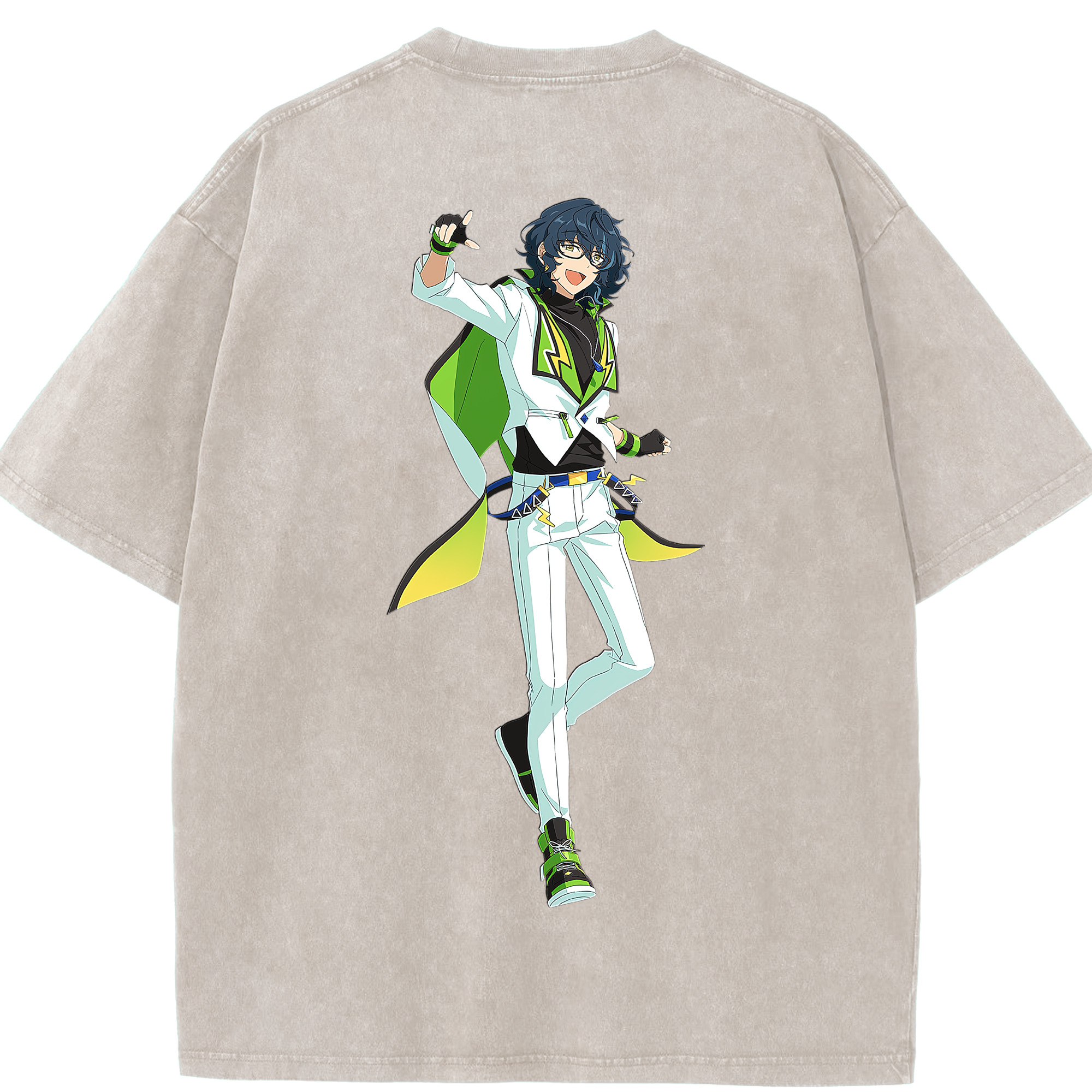 （画像用） あんさんぶるスターズ! Ensemble Stars 綿100% ヴィンテージ風 半袖Tシャツ（背面プリント）