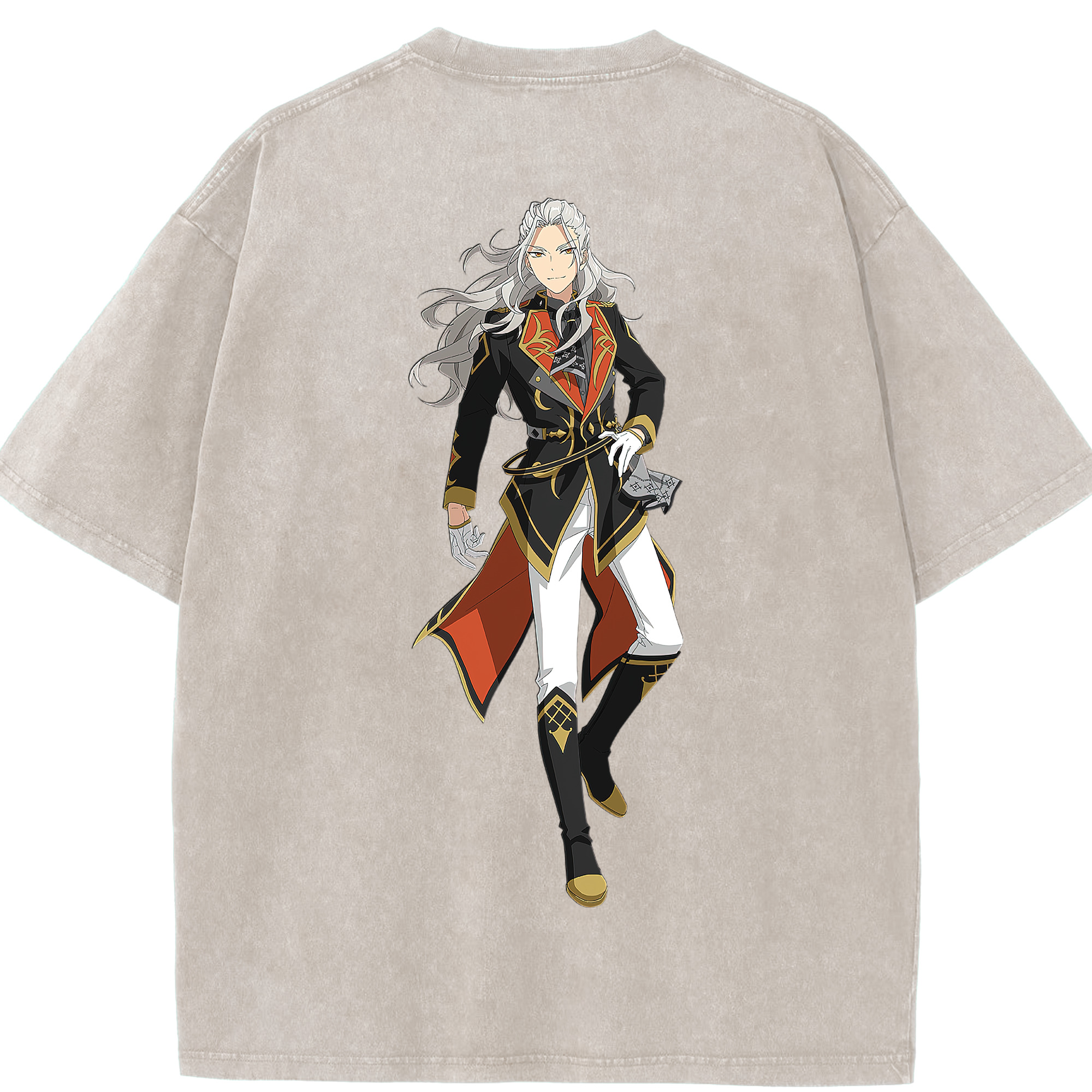 （画像用） あんさんぶるスターズ! Ensemble Stars 綿100% ヴィンテージ風 半袖Tシャツ（背面プリント）