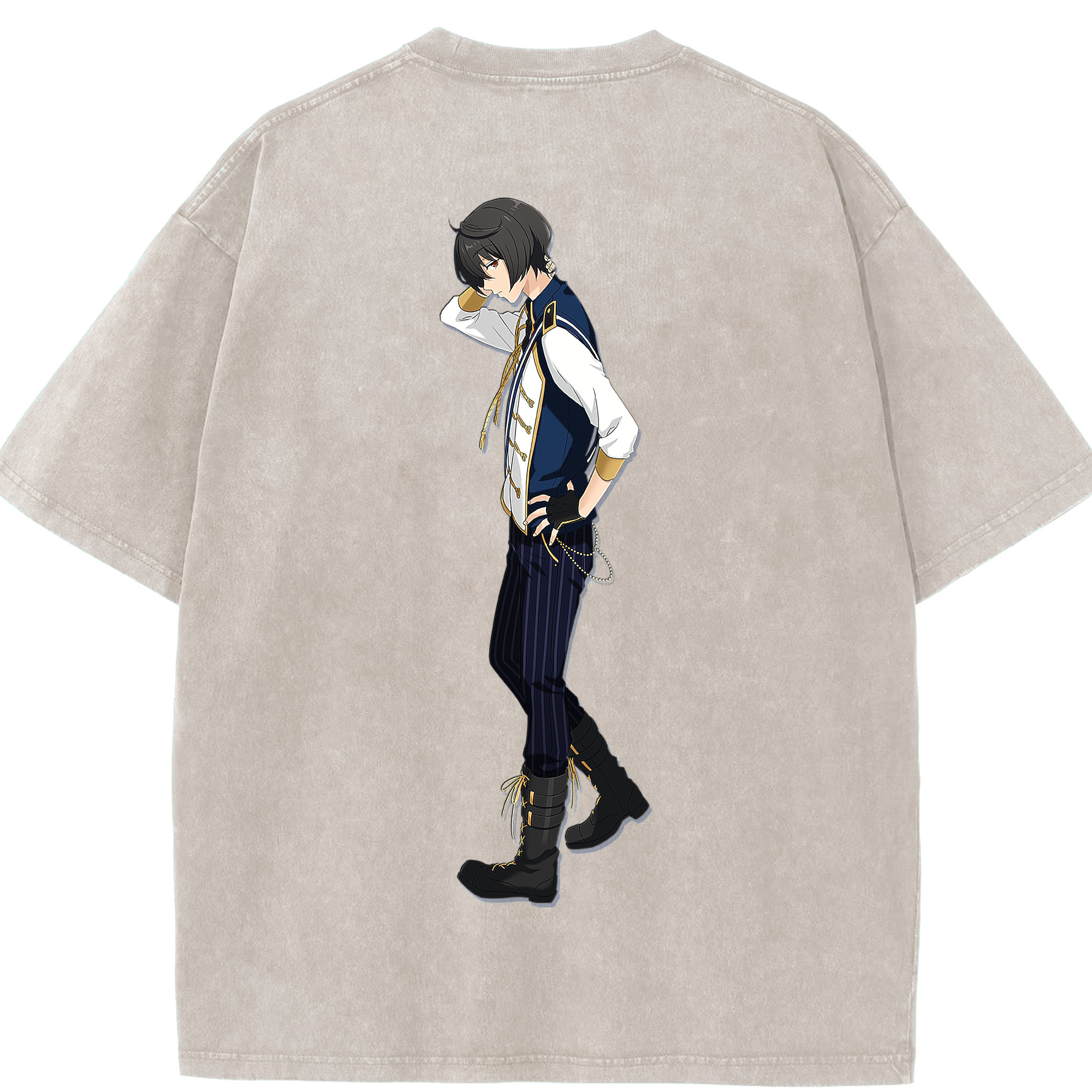 （画像用） あんさんぶるスターズ! Ensemble Stars 綿100% ヴィンテージ風 半袖Tシャツ（背面プリント）