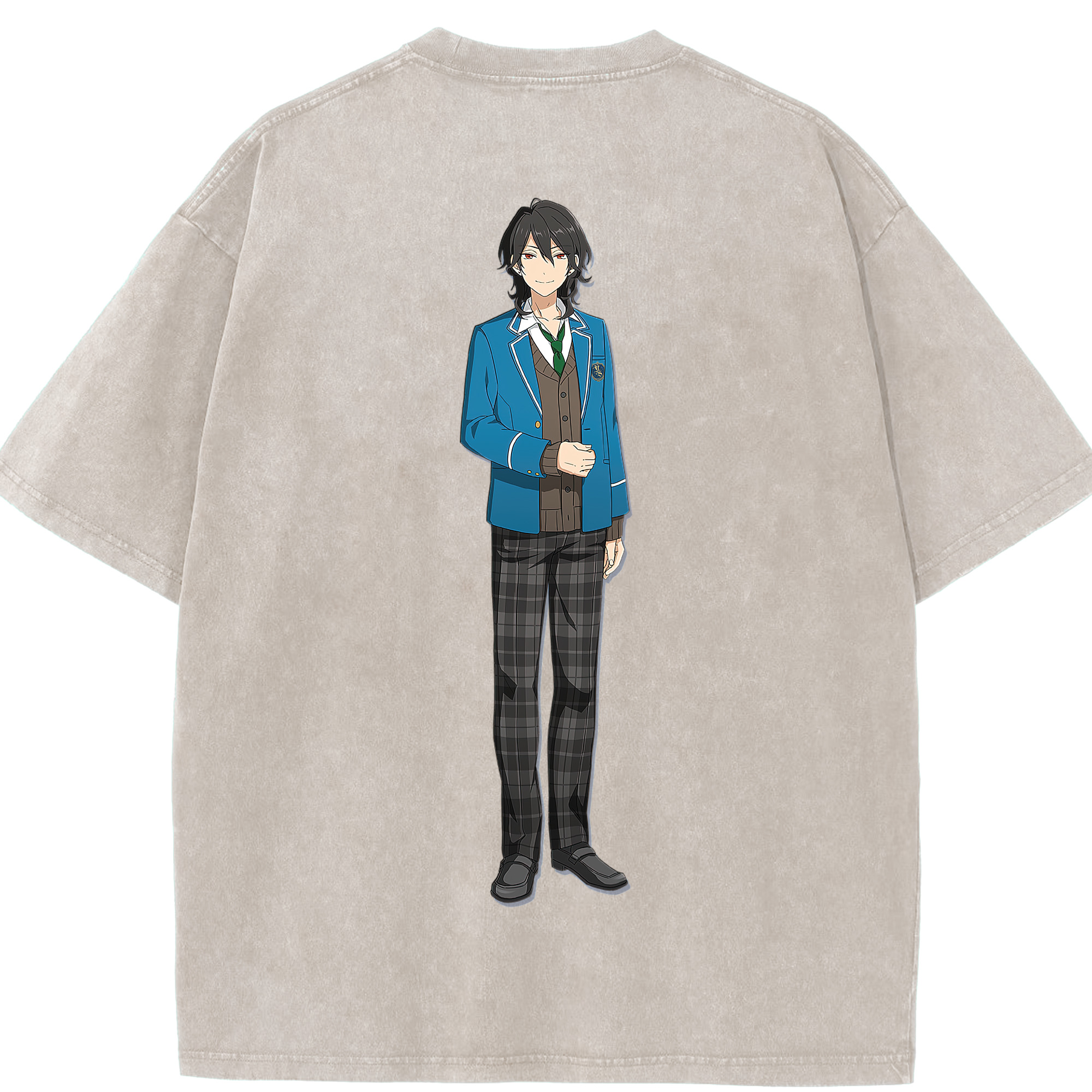 （画像用） あんさんぶるスターズ! Ensemble Stars 綿100% ヴィンテージ風 半袖Tシャツ（背面プリント）