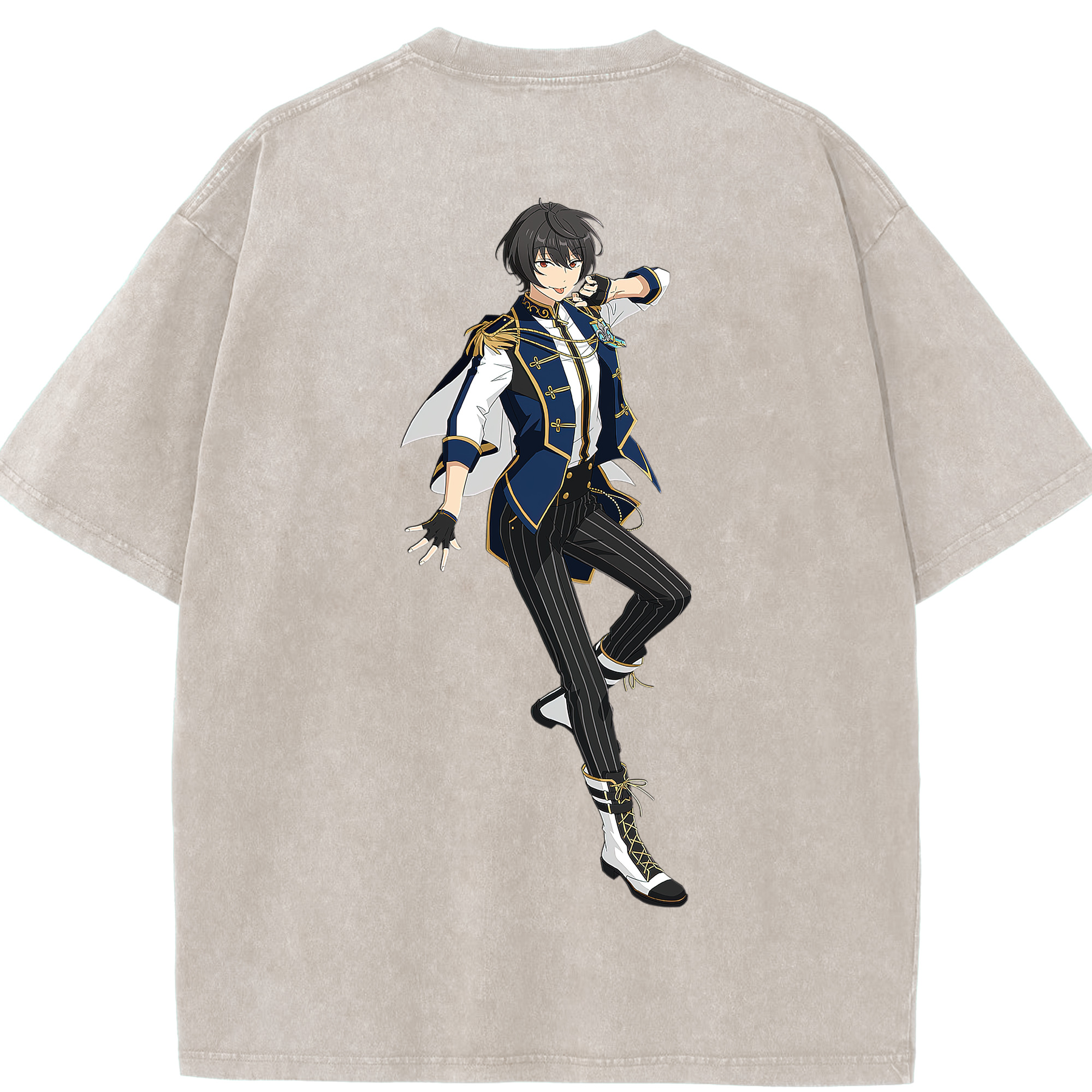 （画像用） あんさんぶるスターズ! Ensemble Stars 綿100% ヴィンテージ風 半袖Tシャツ（背面プリント）