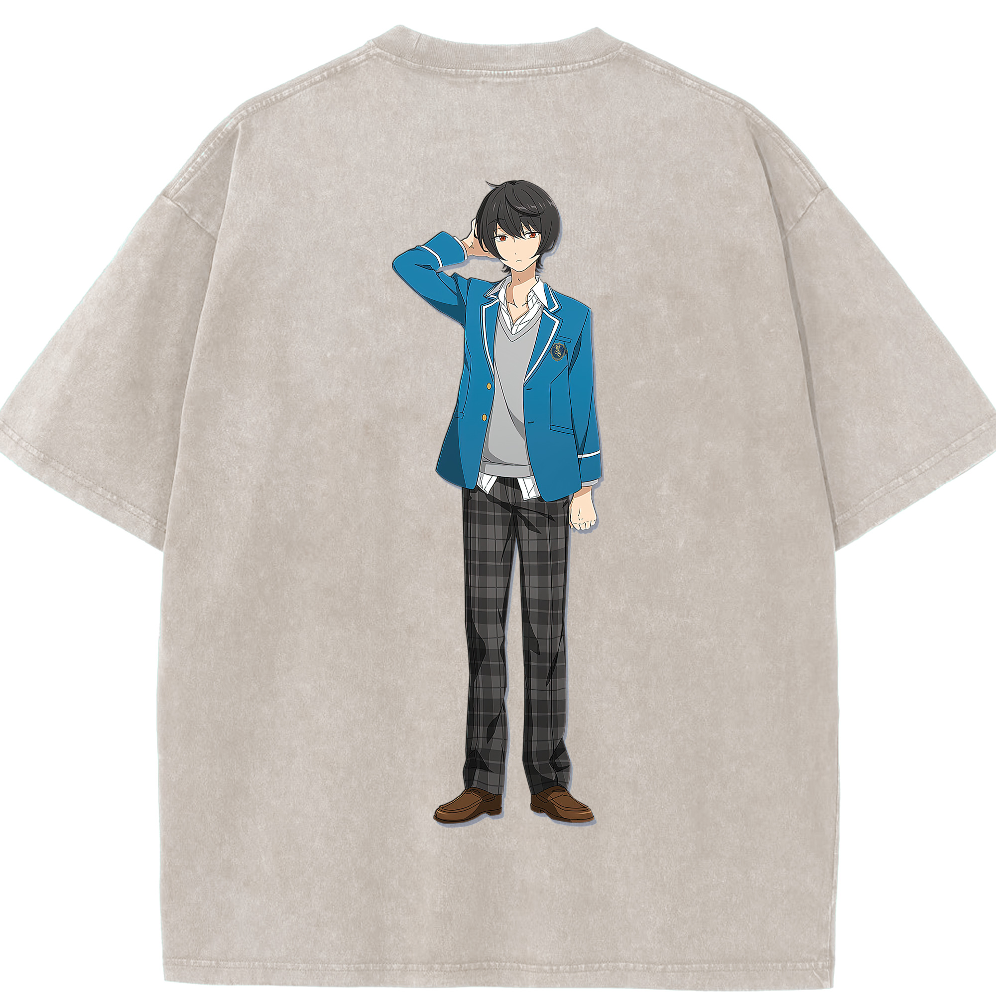 （画像用） あんさんぶるスターズ! Ensemble Stars 綿100% ヴィンテージ風 半袖Tシャツ（背面プリント）
