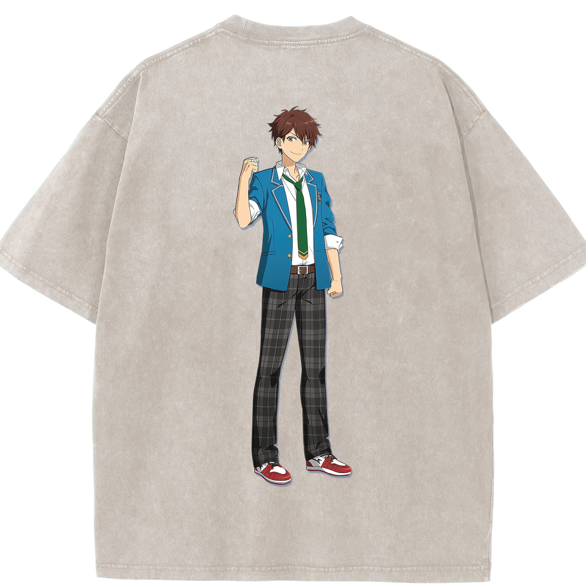 （画像用） あんさんぶるスターズ! Ensemble Stars 綿100% ヴィンテージ風 半袖Tシャツ（背面プリント）