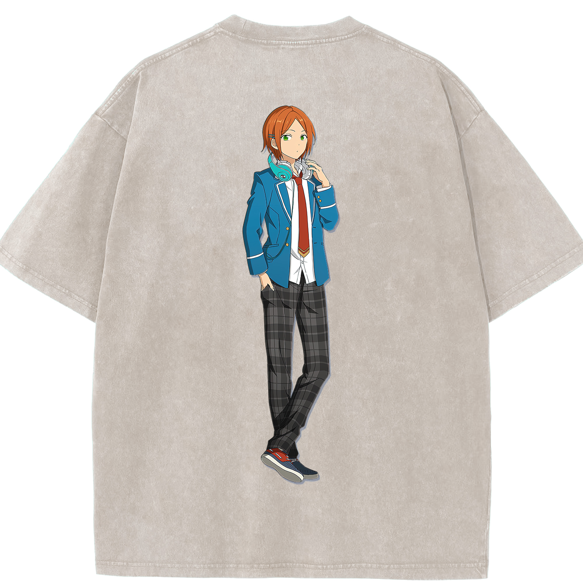 （画像用） あんさんぶるスターズ! Ensemble Stars 綿100% ヴィンテージ風 半袖Tシャツ（背面プリント）