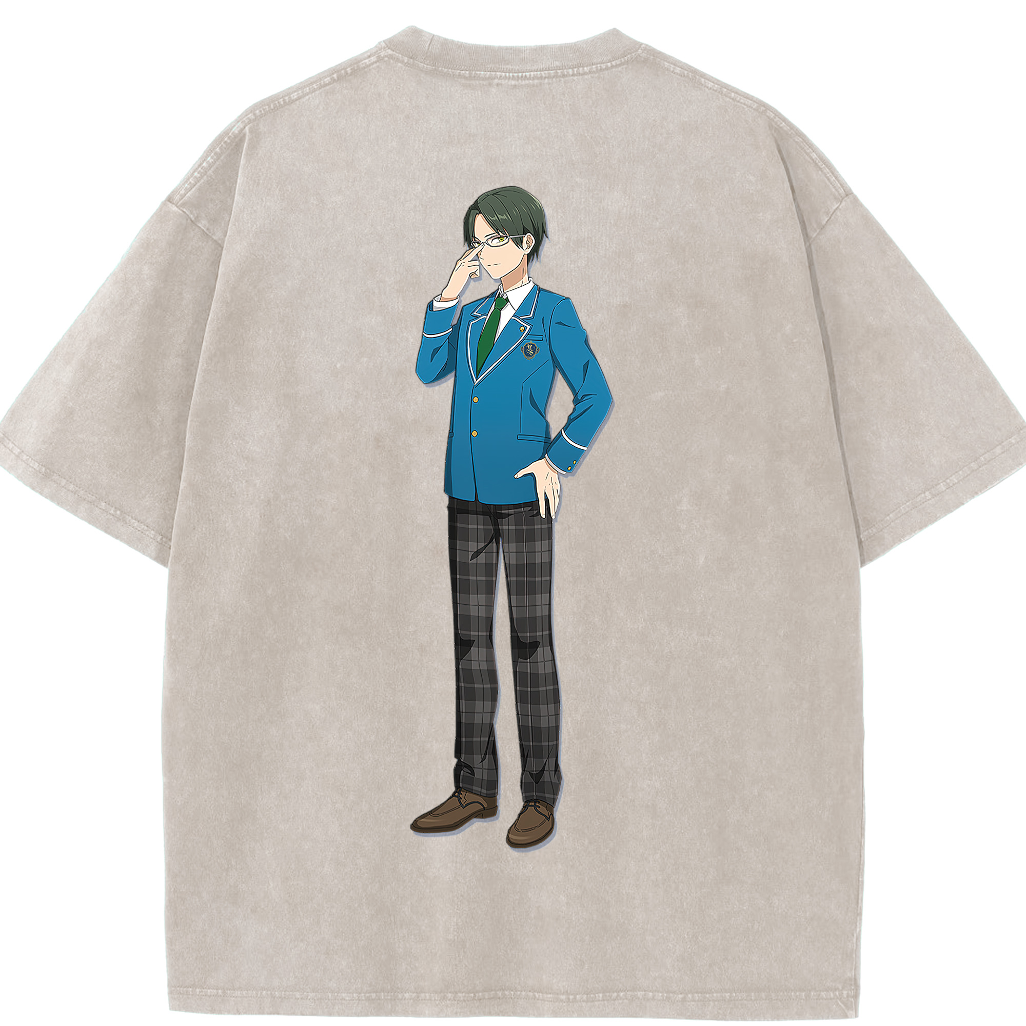（画像用） あんさんぶるスターズ! Ensemble Stars 綿100% ヴィンテージ風 半袖Tシャツ（背面プリント）