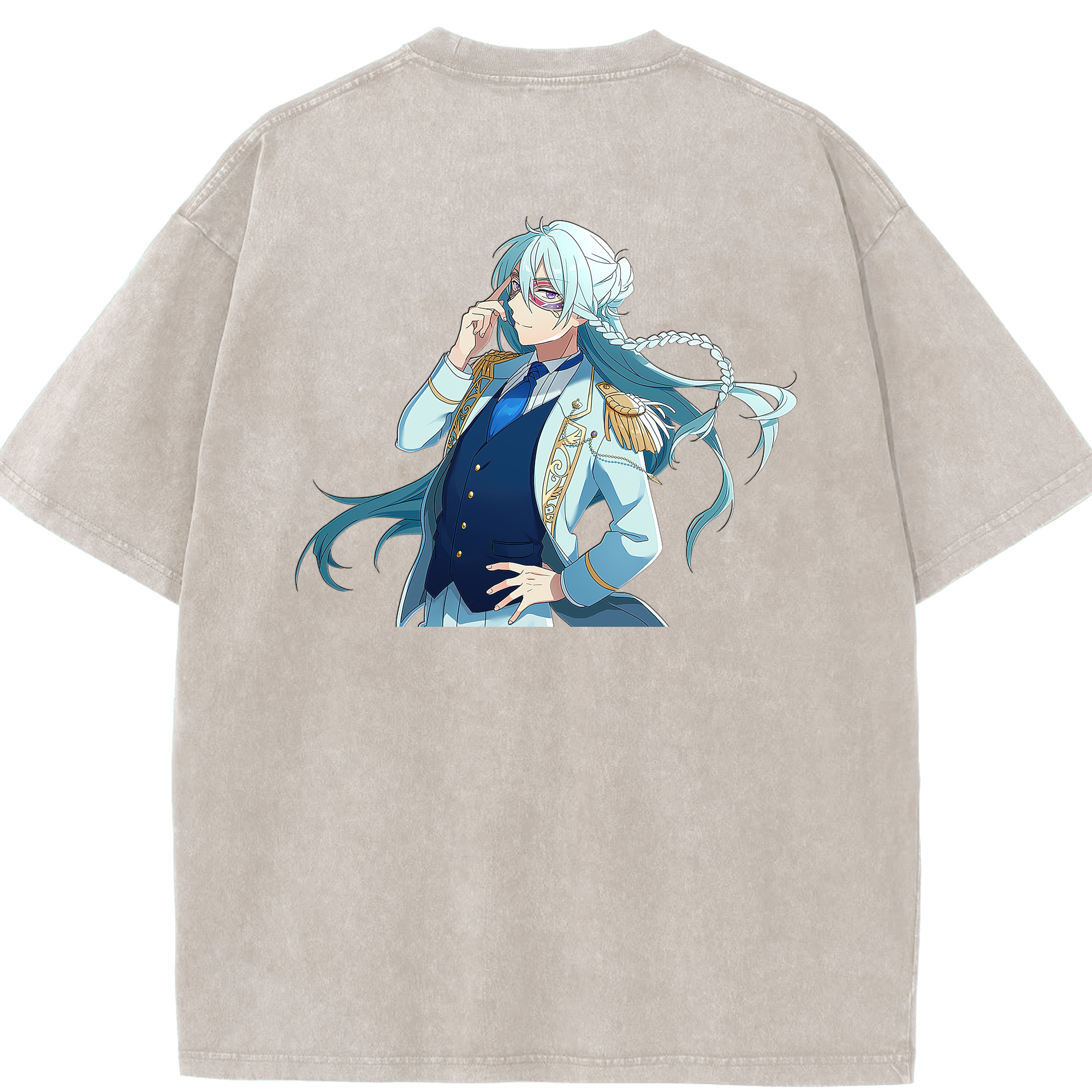 （画像用） あんさんぶるスターズ! Ensemble Stars 綿100% ヴィンテージ風 半袖Tシャツ（背面プリント）