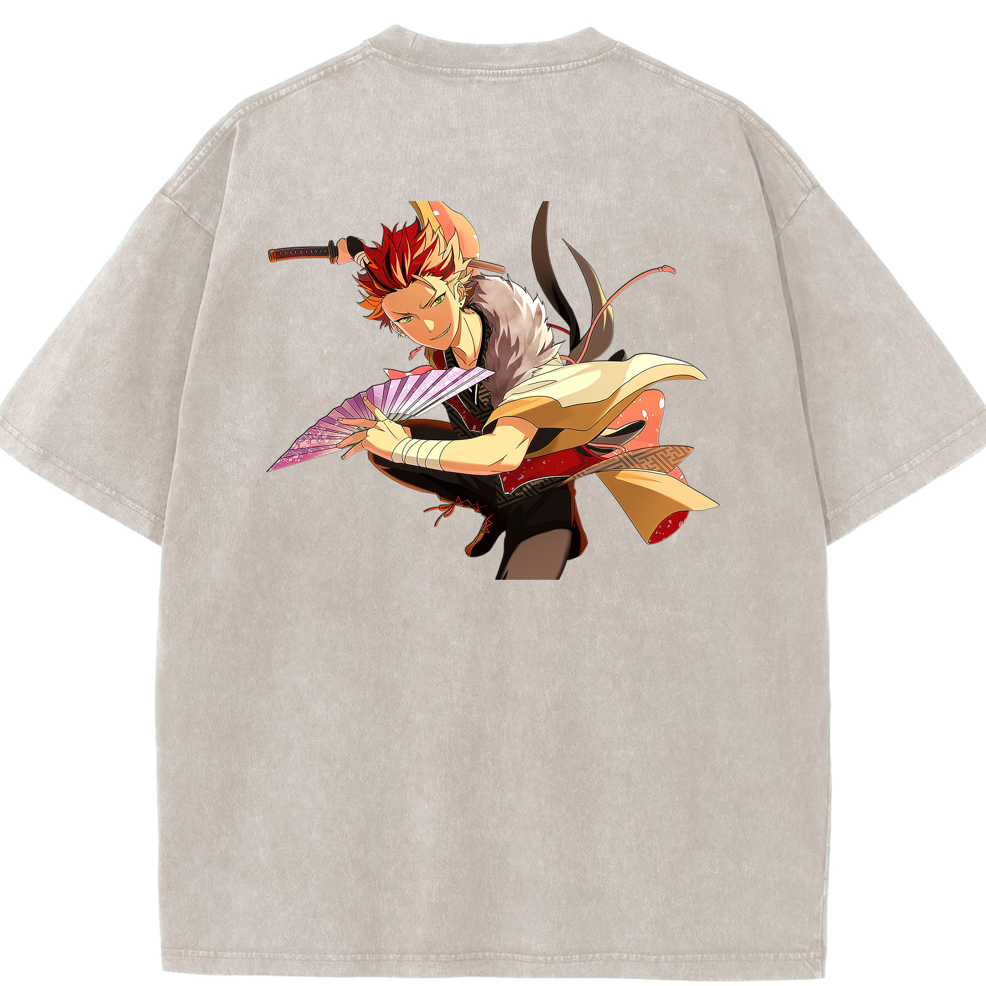 （画像用） あんさんぶるスターズ! Ensemble Stars 綿100% ヴィンテージ風 半袖Tシャツ（背面プリント）